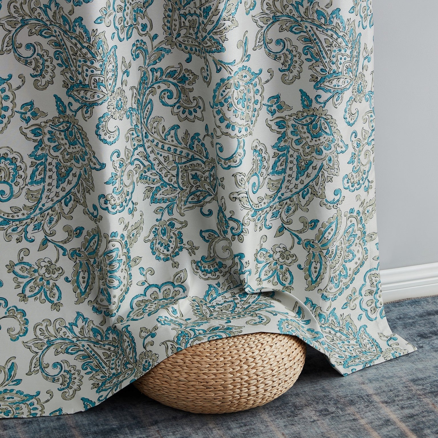 Amalfi Paisley 100% Blackout Grommet Curtain Panels