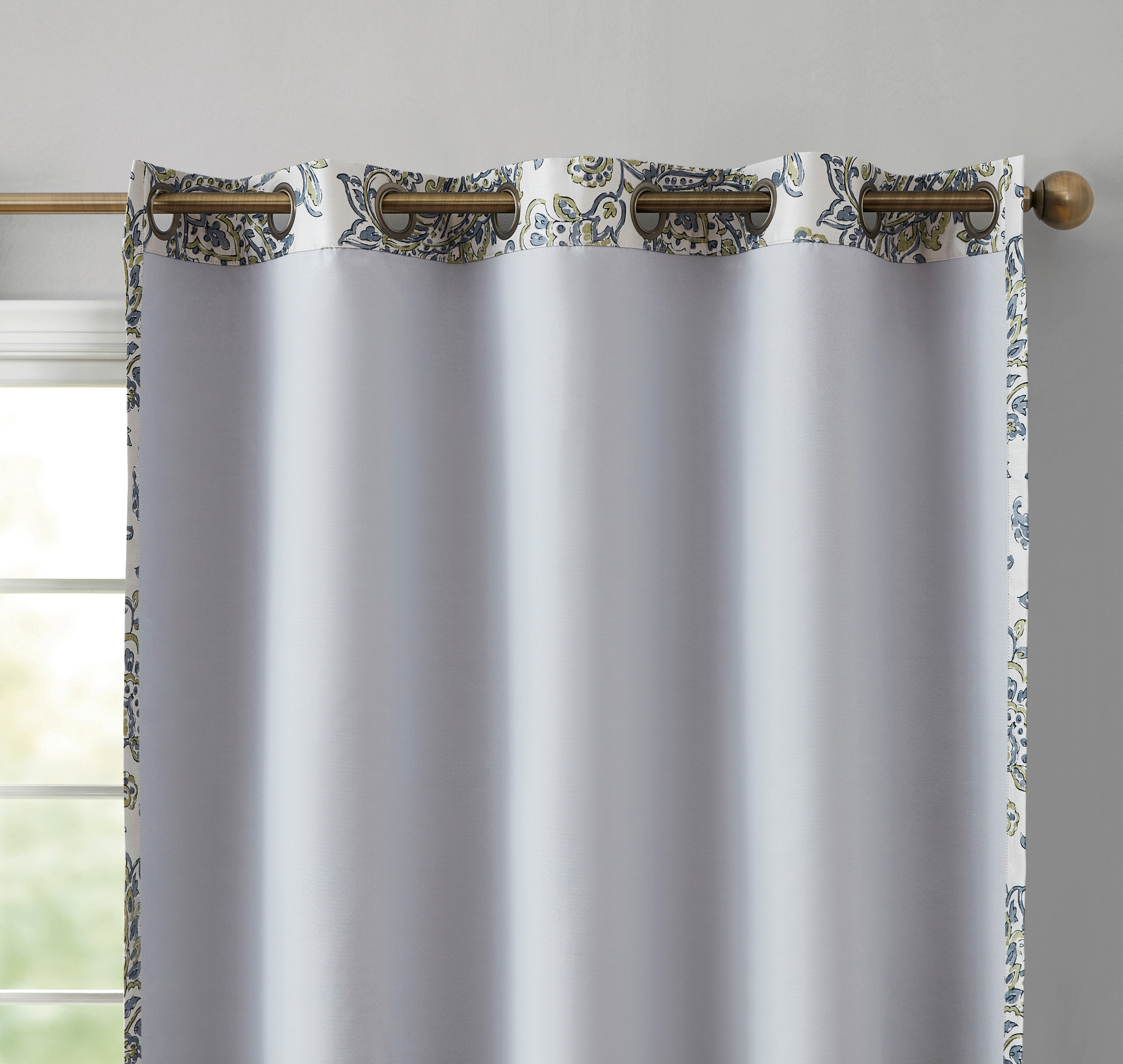 Amalfi Paisley 100% Blackout Grommet Curtain Panels