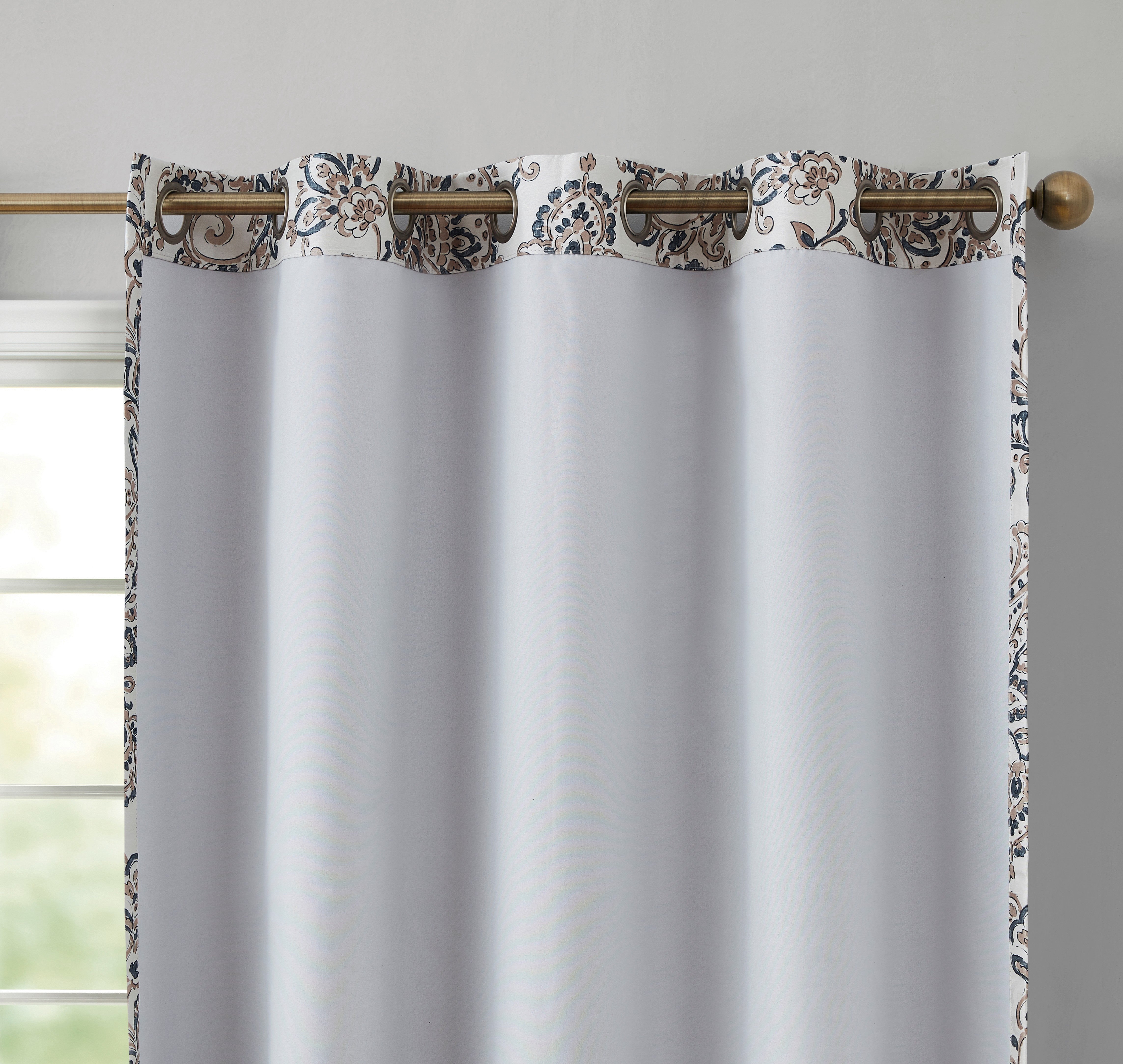Amalfi Paisley 100% Blackout Grommet Curtain Panels