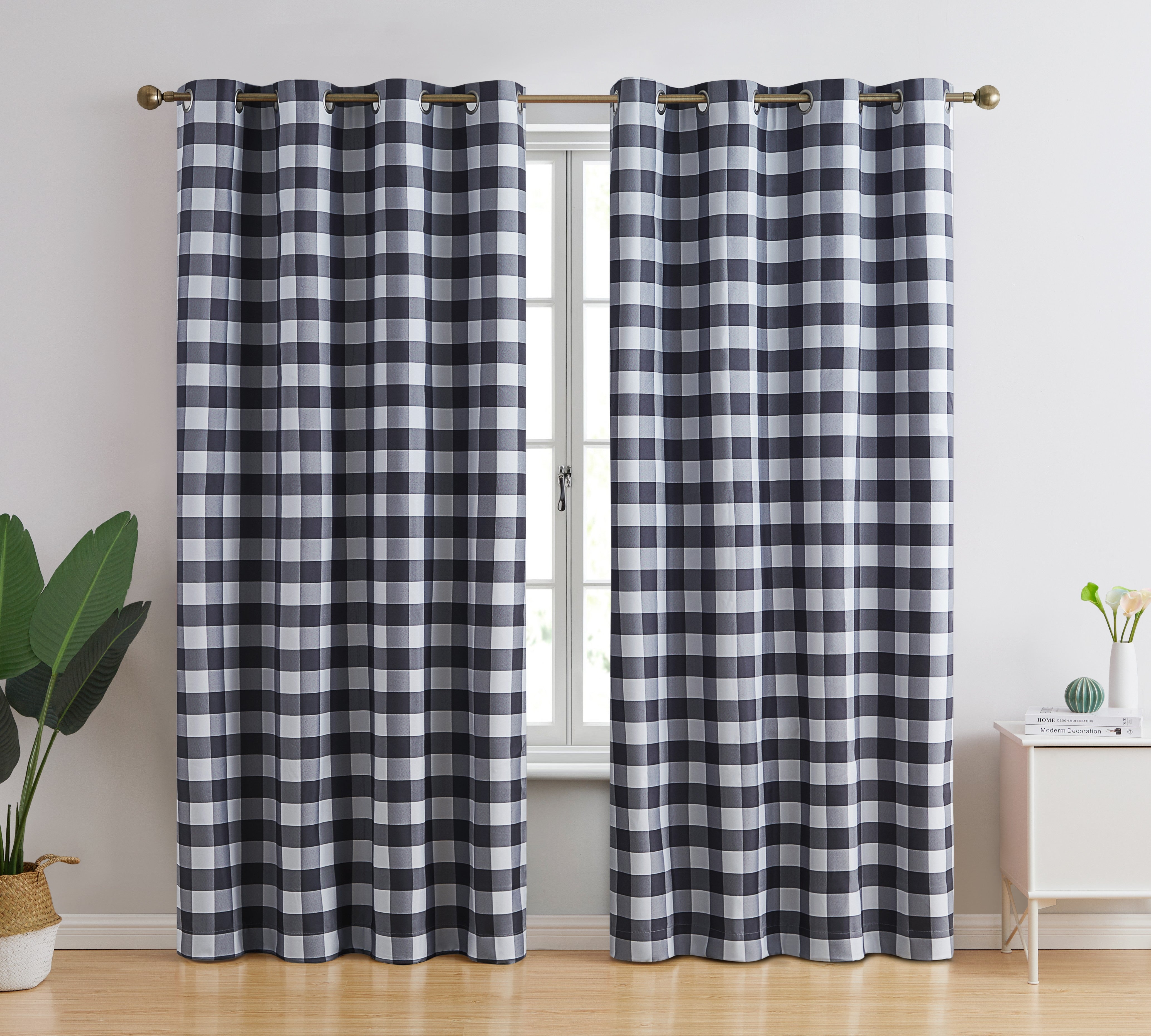 Andersen Buffalo Plaid 100% Blackout Grommet Curtain Panels