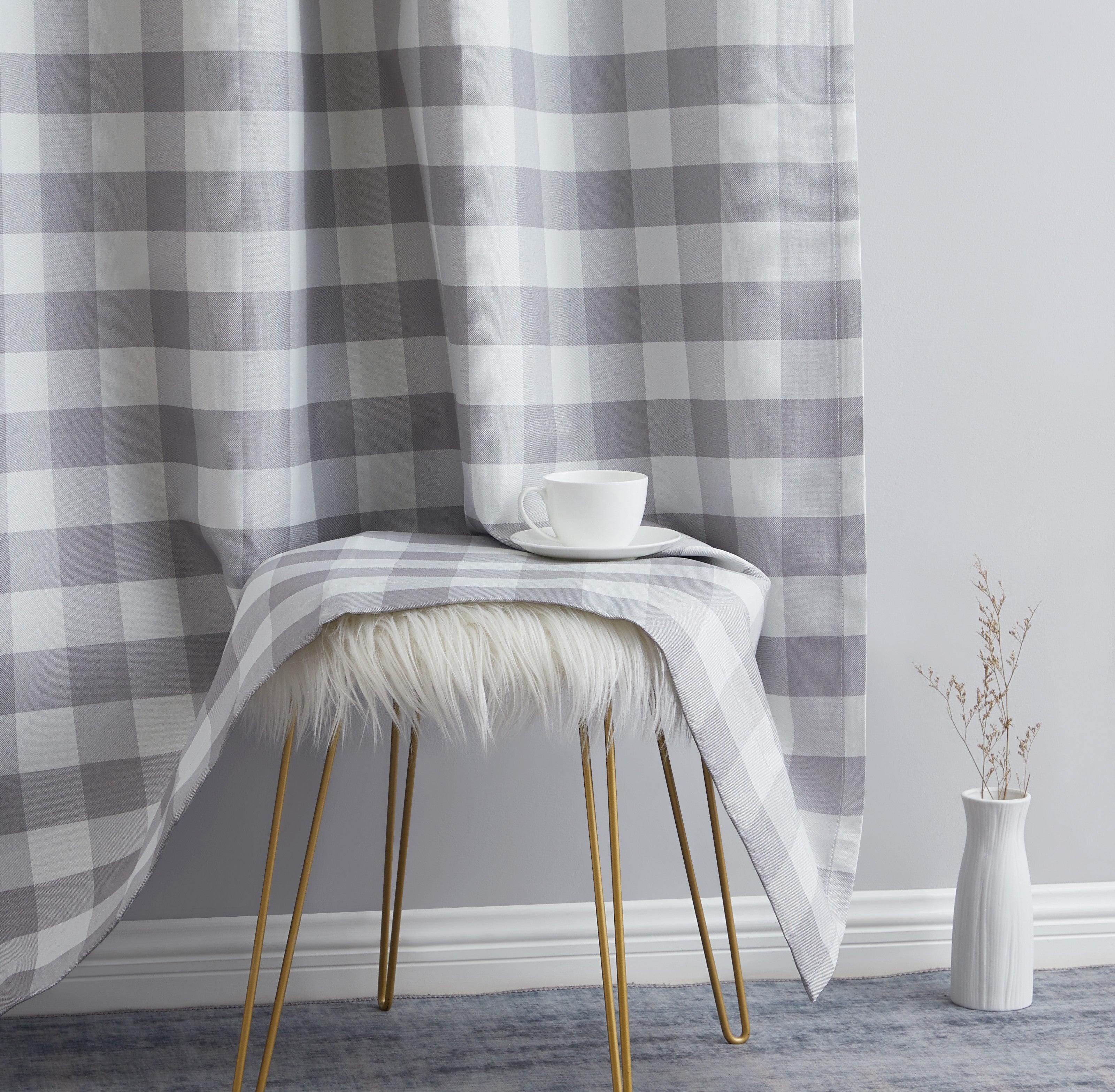 Andersen Buffalo Plaid 100% Blackout Grommet Curtain Panels