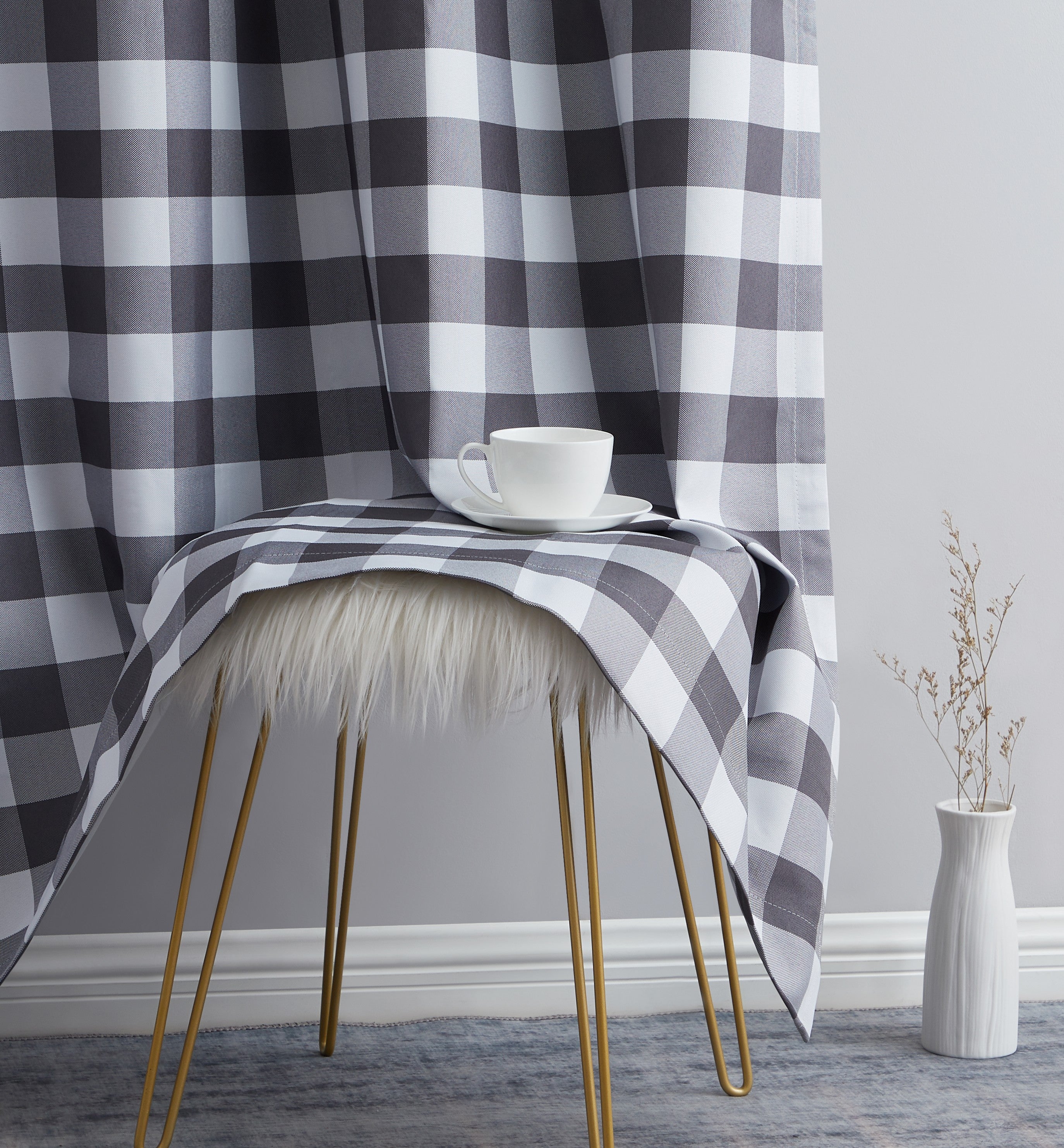 Andersen Buffalo Plaid 100% Blackout Grommet Curtain Panels