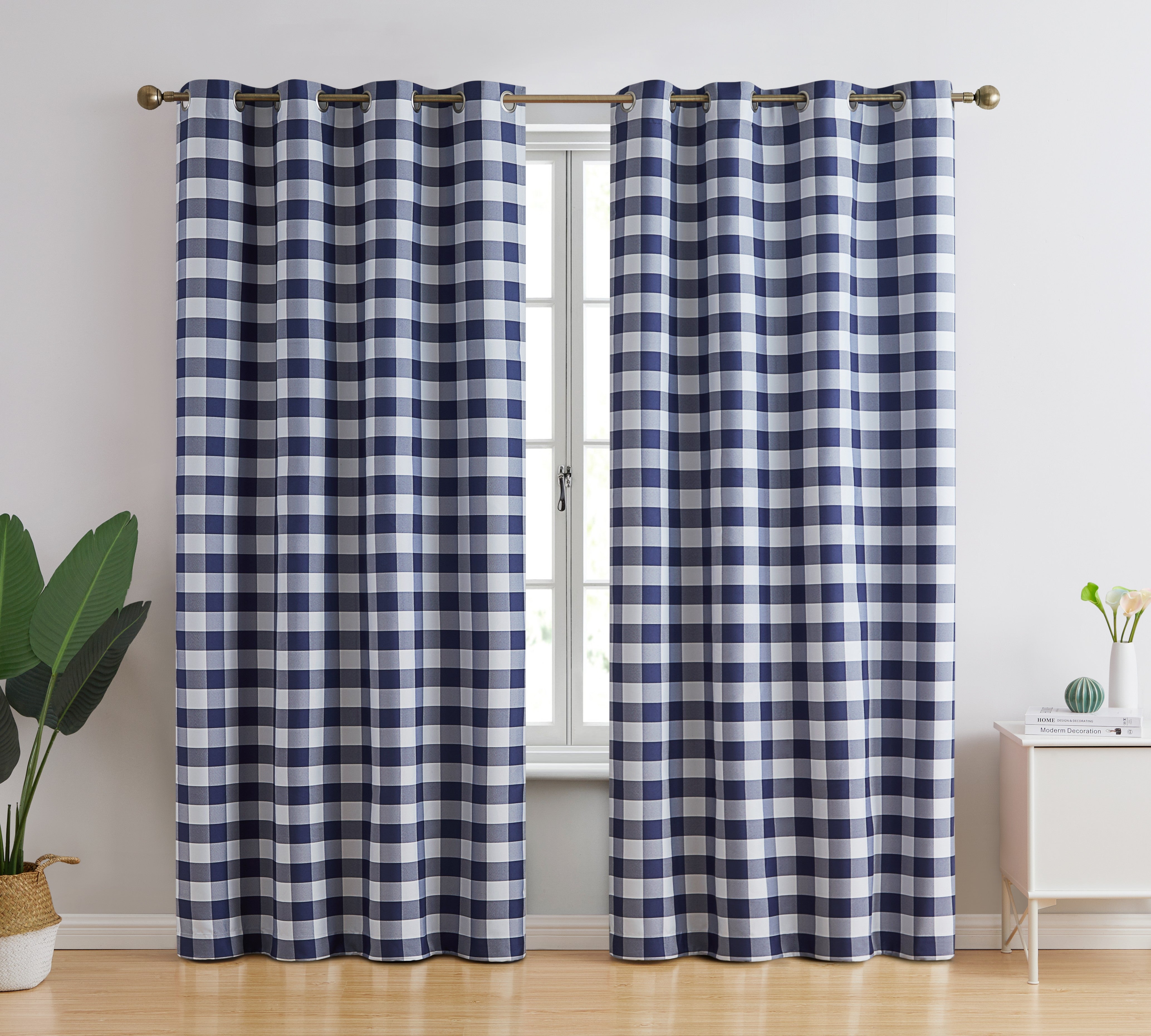 Andersen Buffalo Plaid 100% Blackout Grommet Curtain Panels