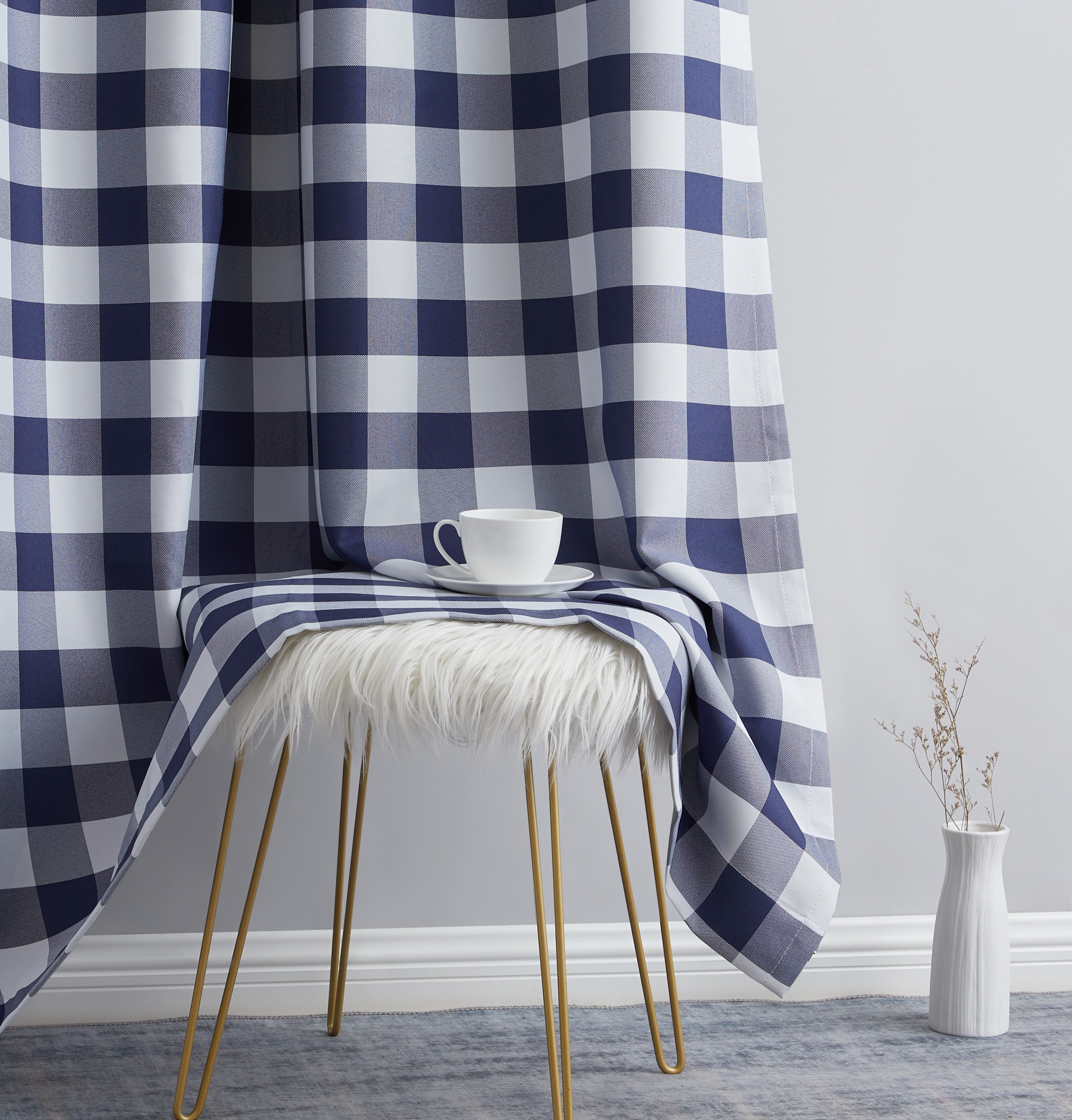 Andersen Buffalo Plaid 100% Blackout Grommet Curtain Panels