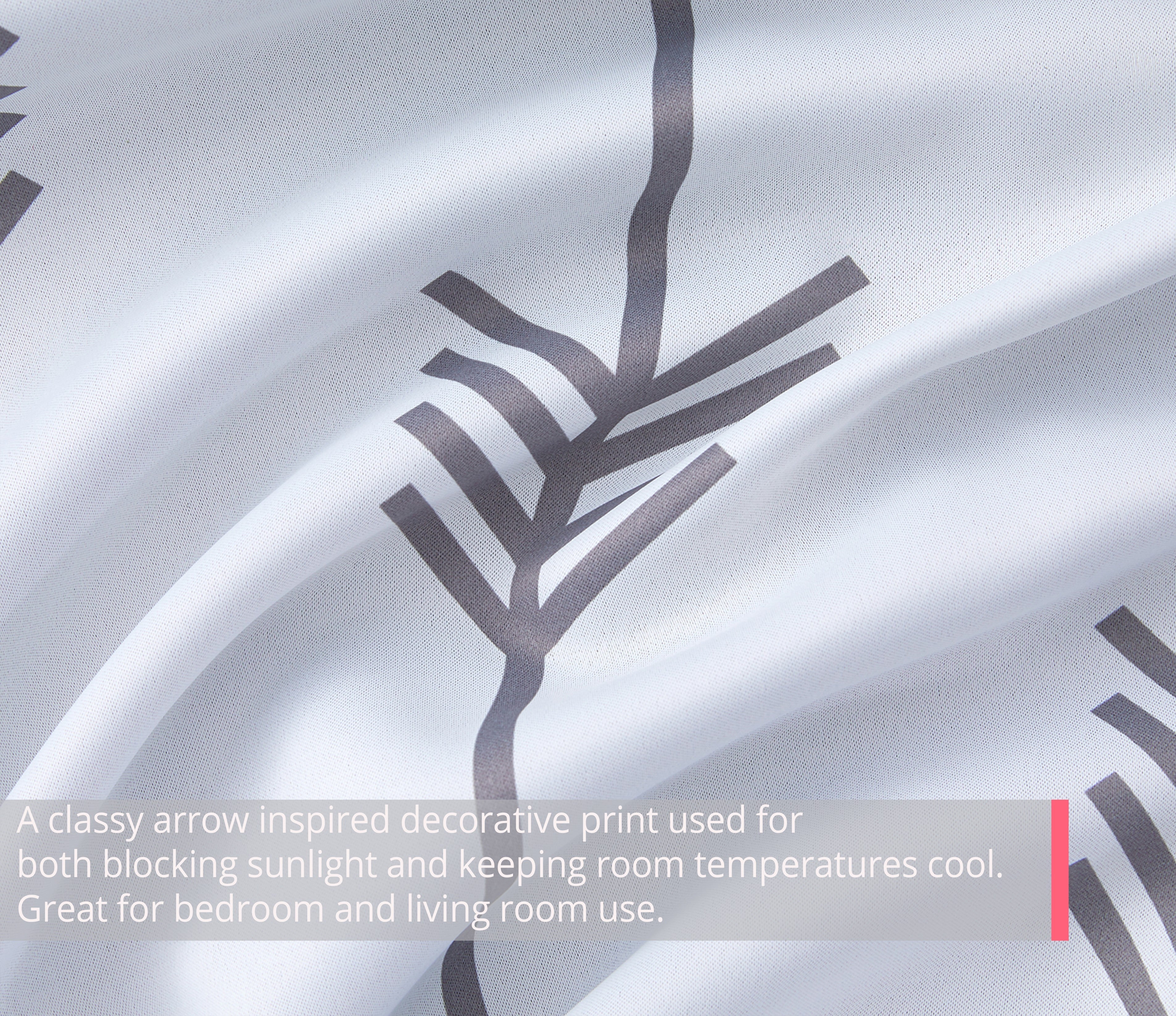 Arrow Print Room Darkening Grommet Curtain Panels