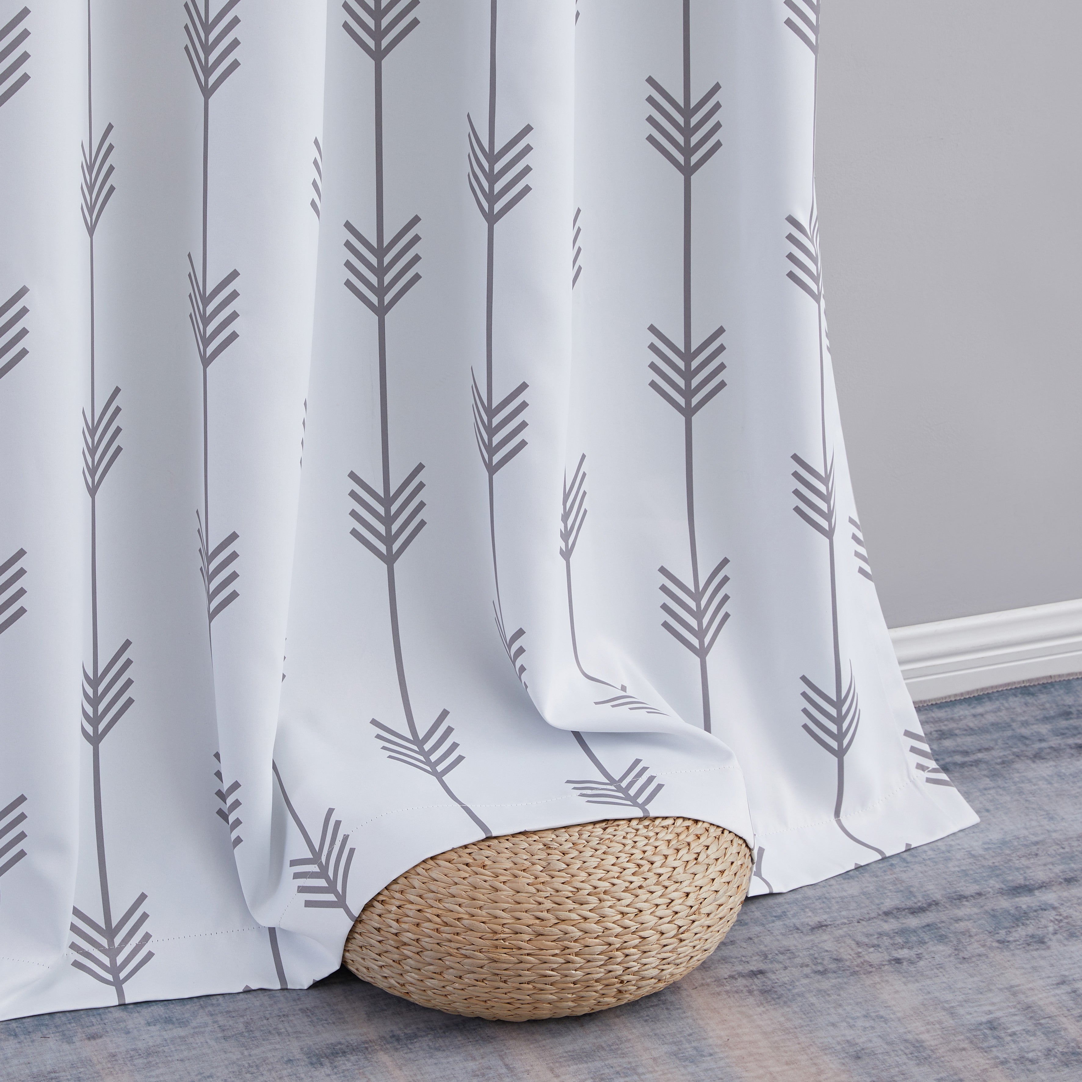Arrow Print Room Darkening Grommet Curtain Panels