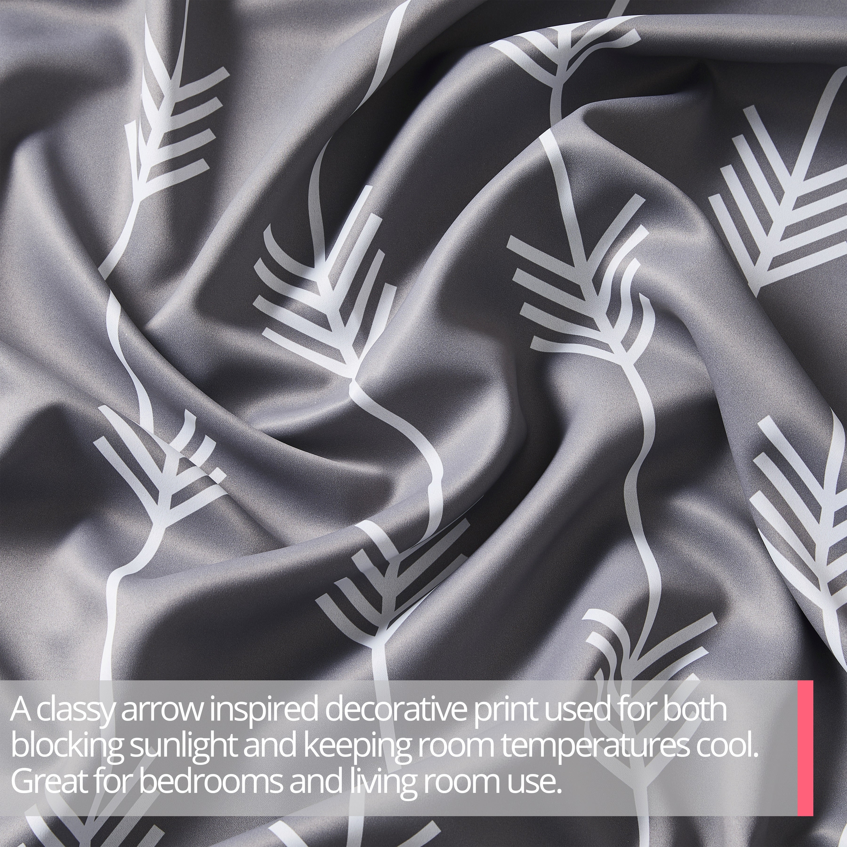 Arrow Print Room Darkening Grommet Curtain Panels