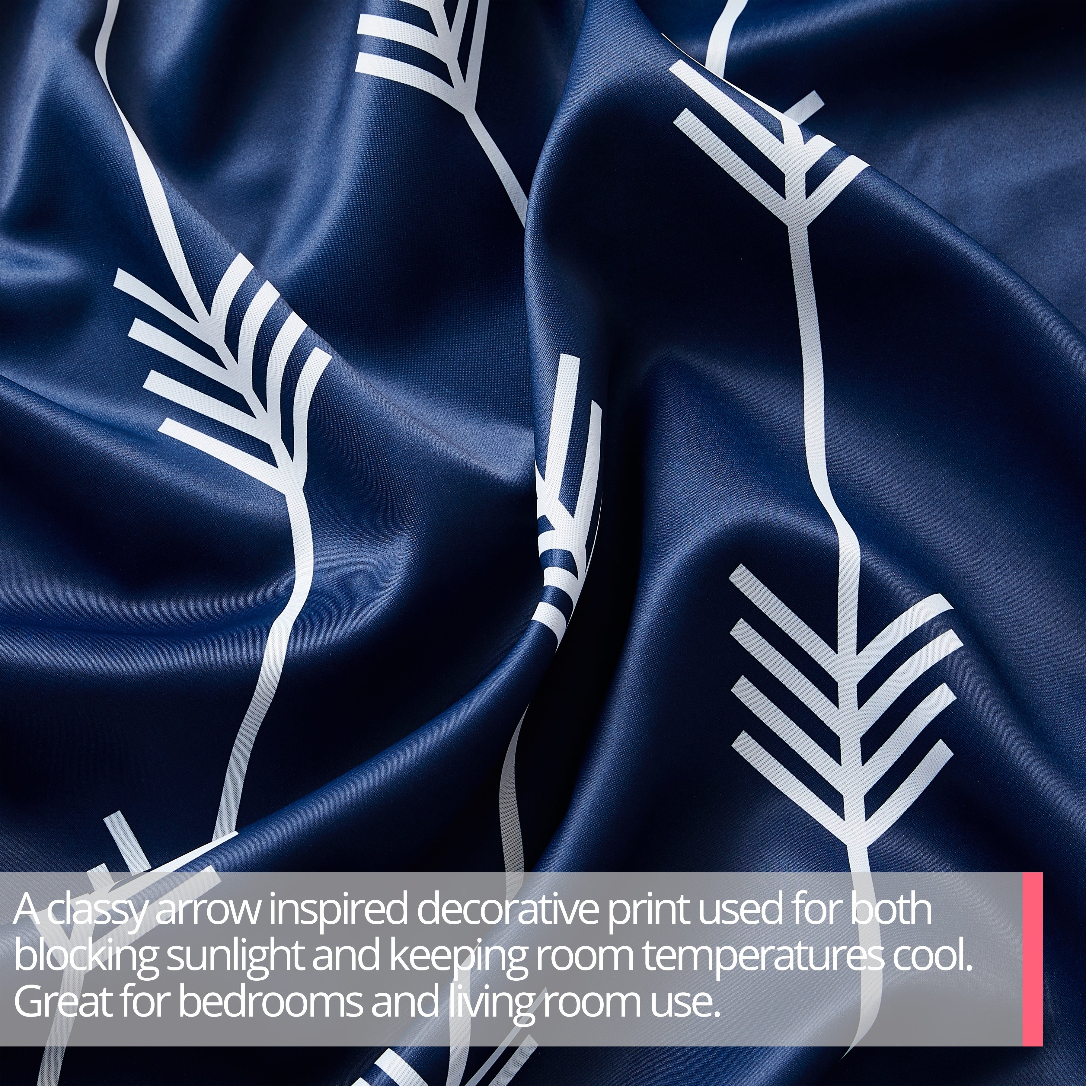 Arrow Print Room Darkening Grommet Curtain Panels