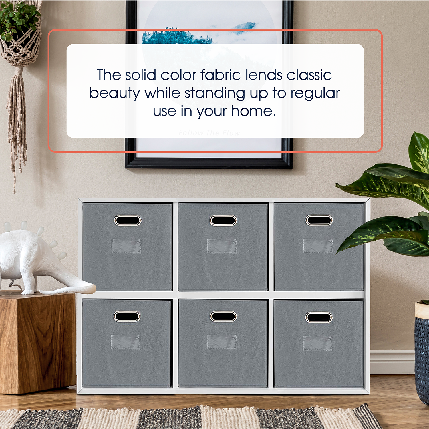 Storage Cube Bin w/ Window (6 Pack)