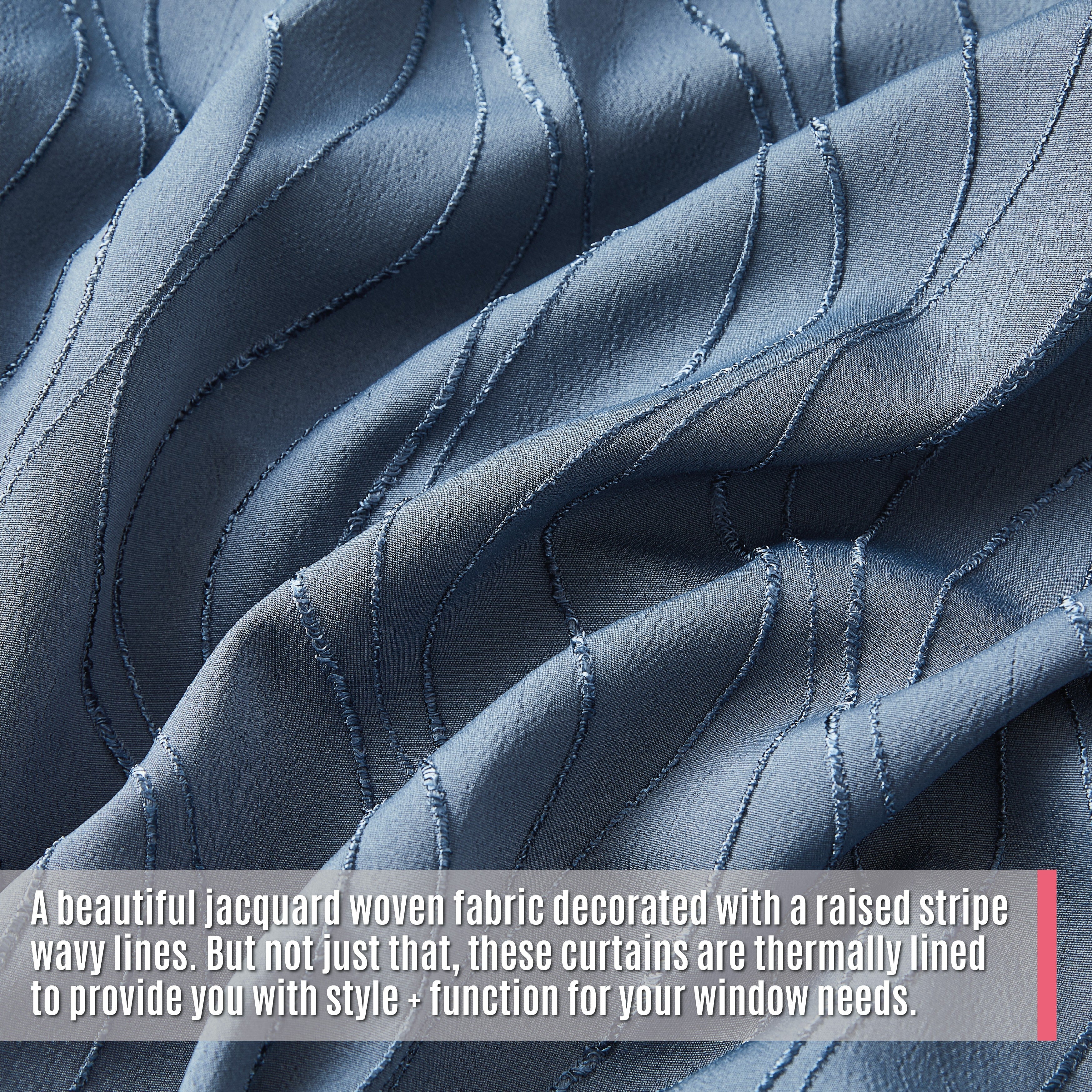 Camden Jacquard 100% Blackout Grommet Curtain Panels