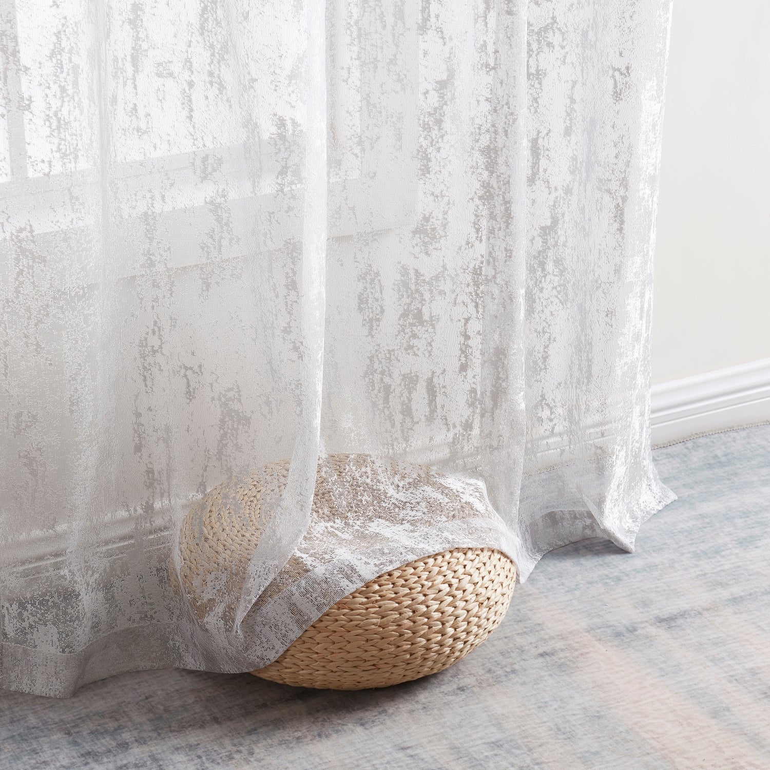 Crawford Abstract Grommet Sheer Curtains