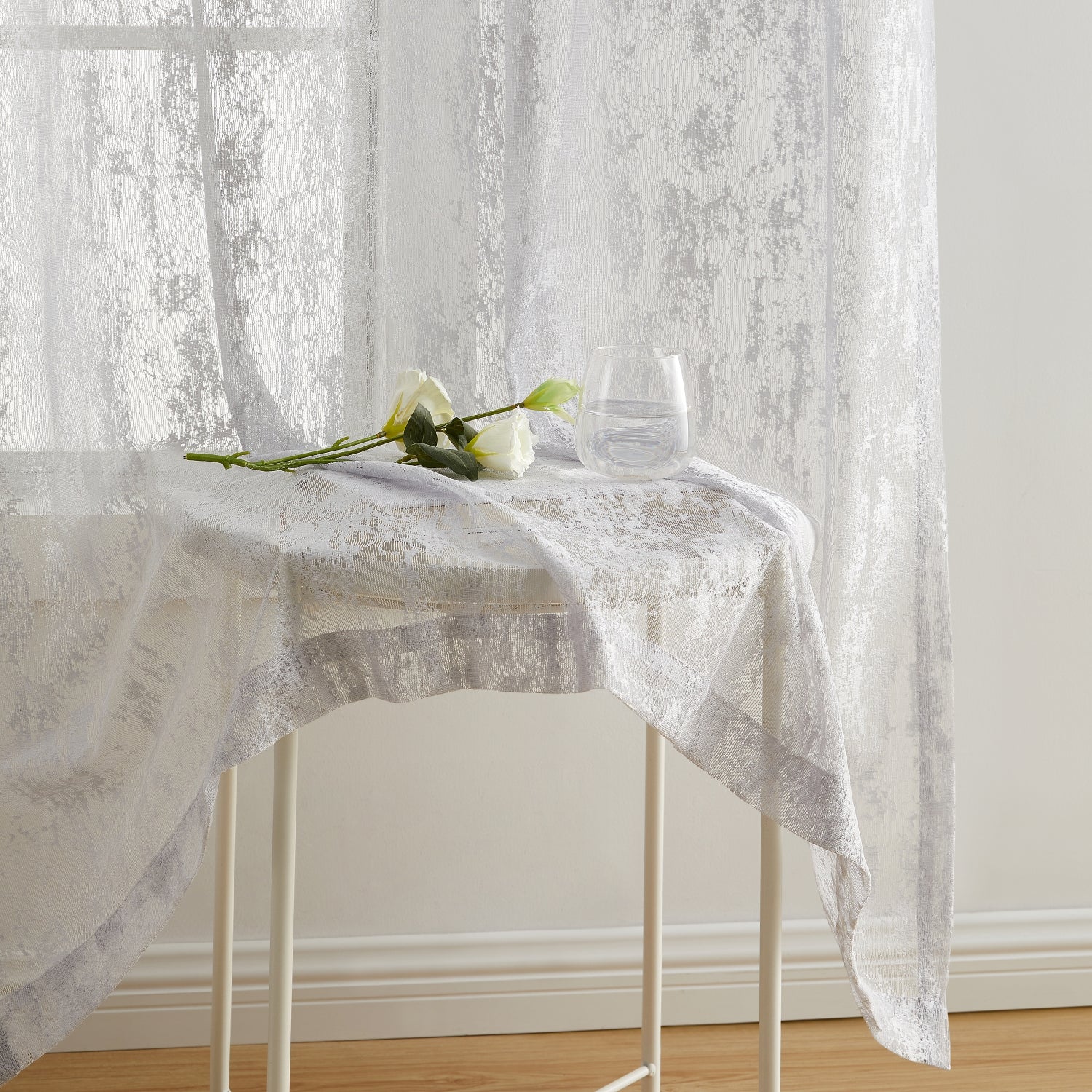 Crawford Abstract Grommet Sheer Curtains