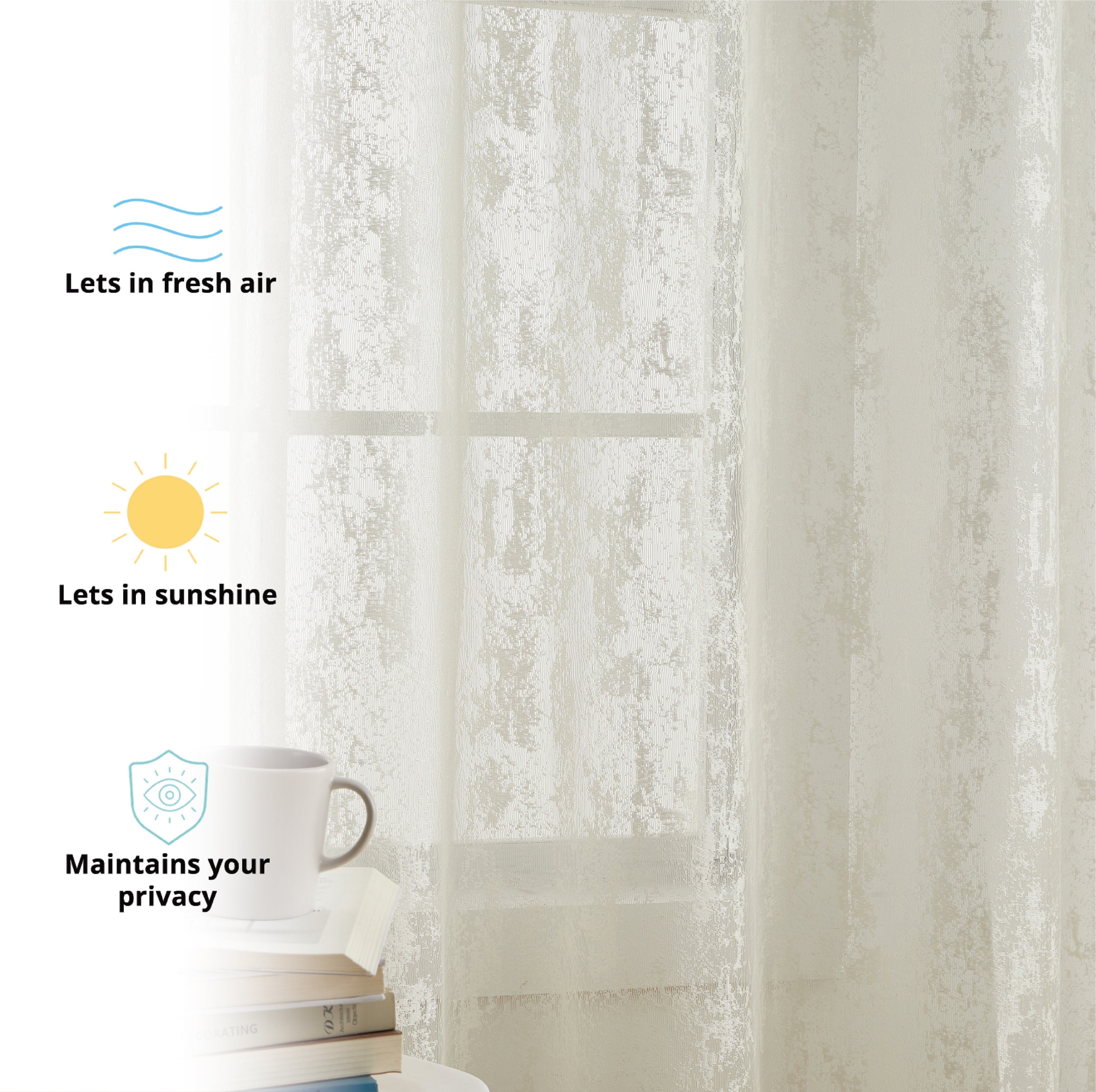 Crawford Abstract Grommet Sheer Curtains