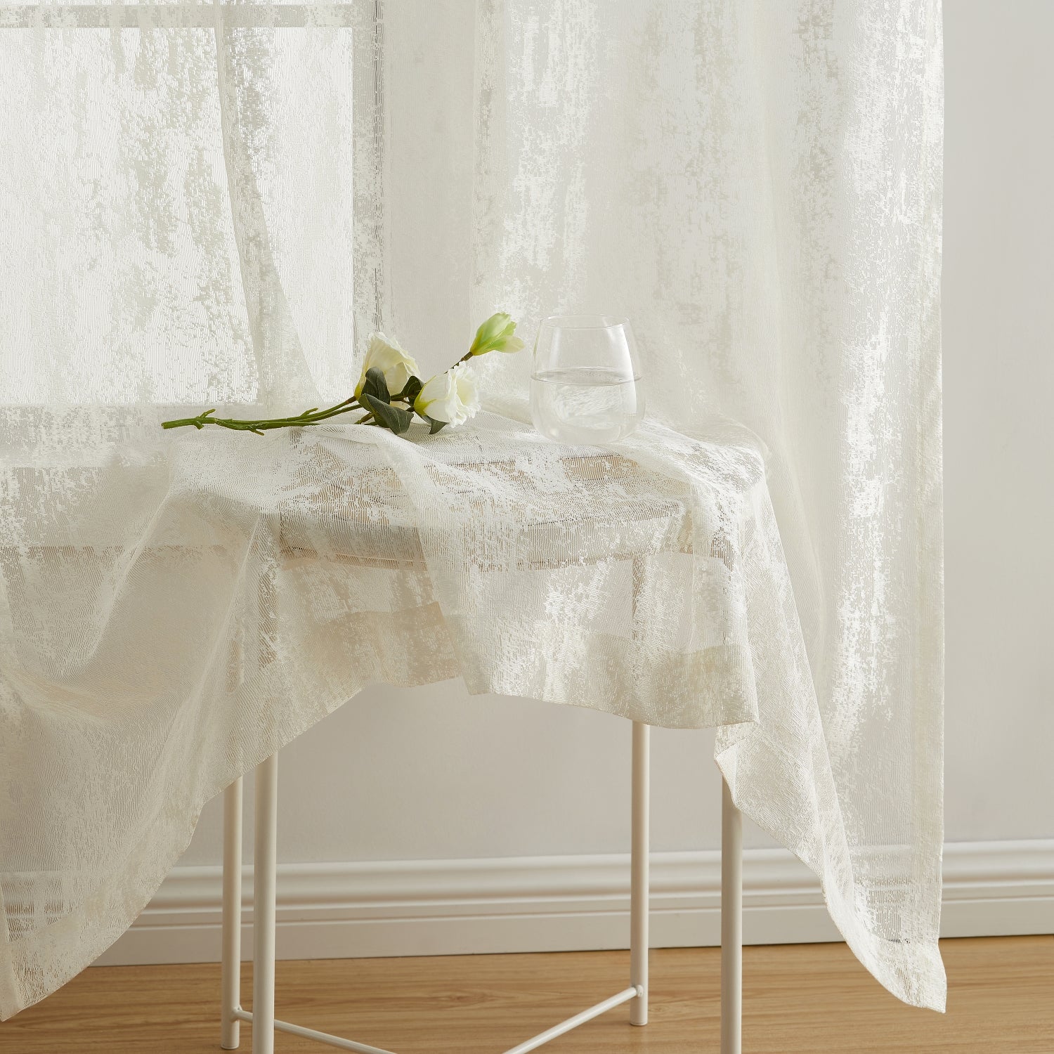 Crawford Abstract Grommet Sheer Curtains