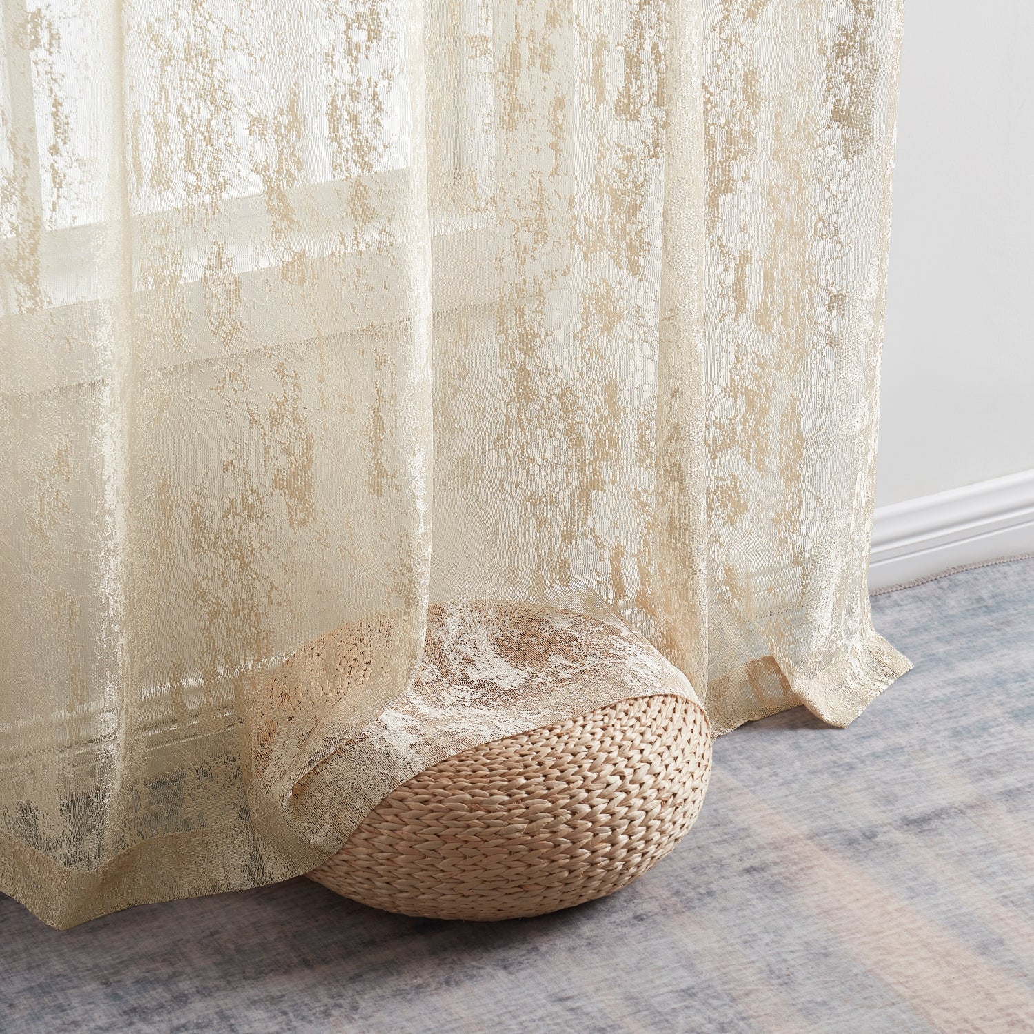 Crawford Abstract Grommet Sheer Curtains