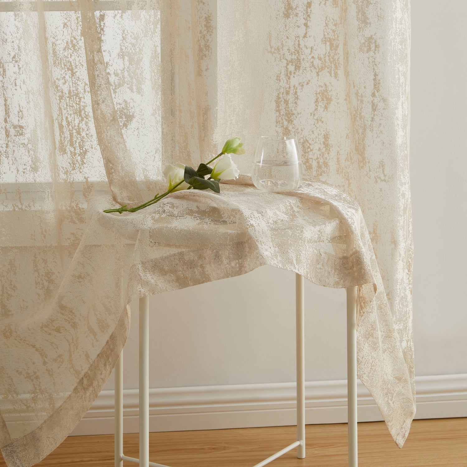 Crawford Abstract Grommet Sheer Curtains