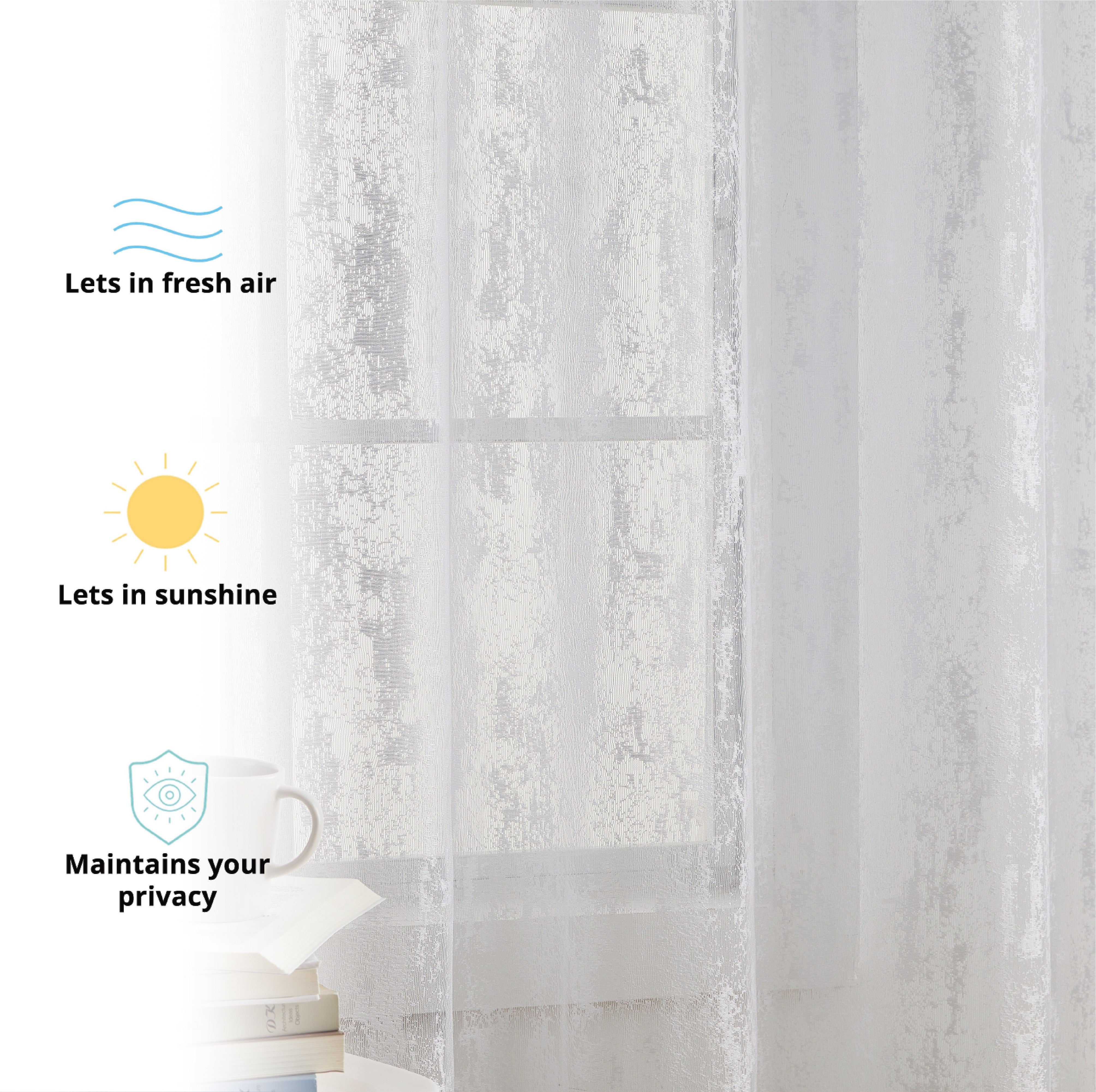 Crawford Abstract Grommet Sheer Curtains