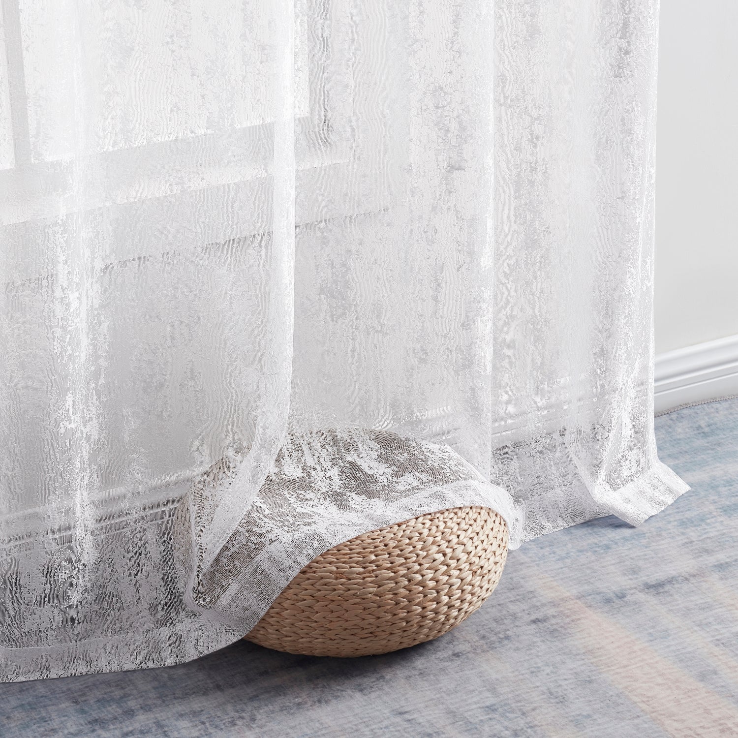 Crawford Abstract Grommet Sheer Curtains