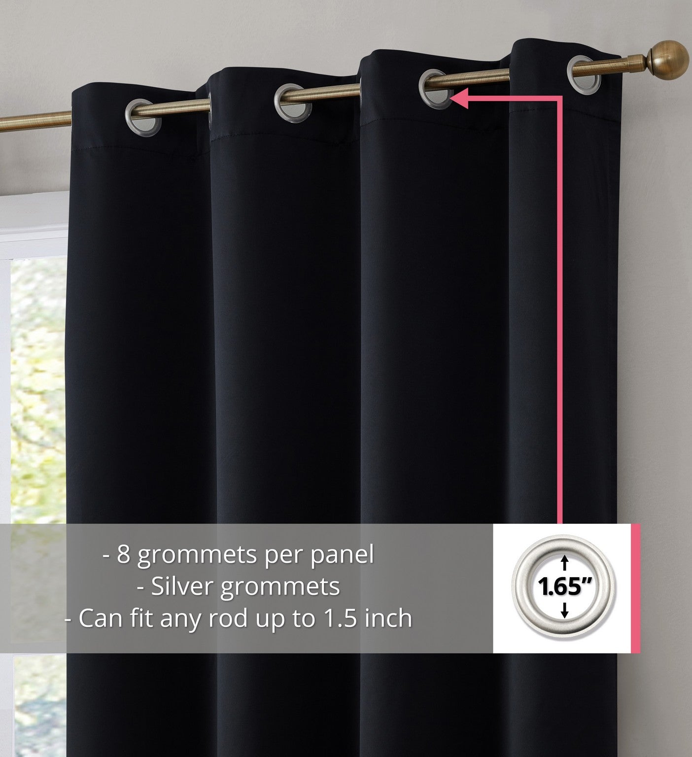 Dakota 100% Blackout Grommet Curtains Sale