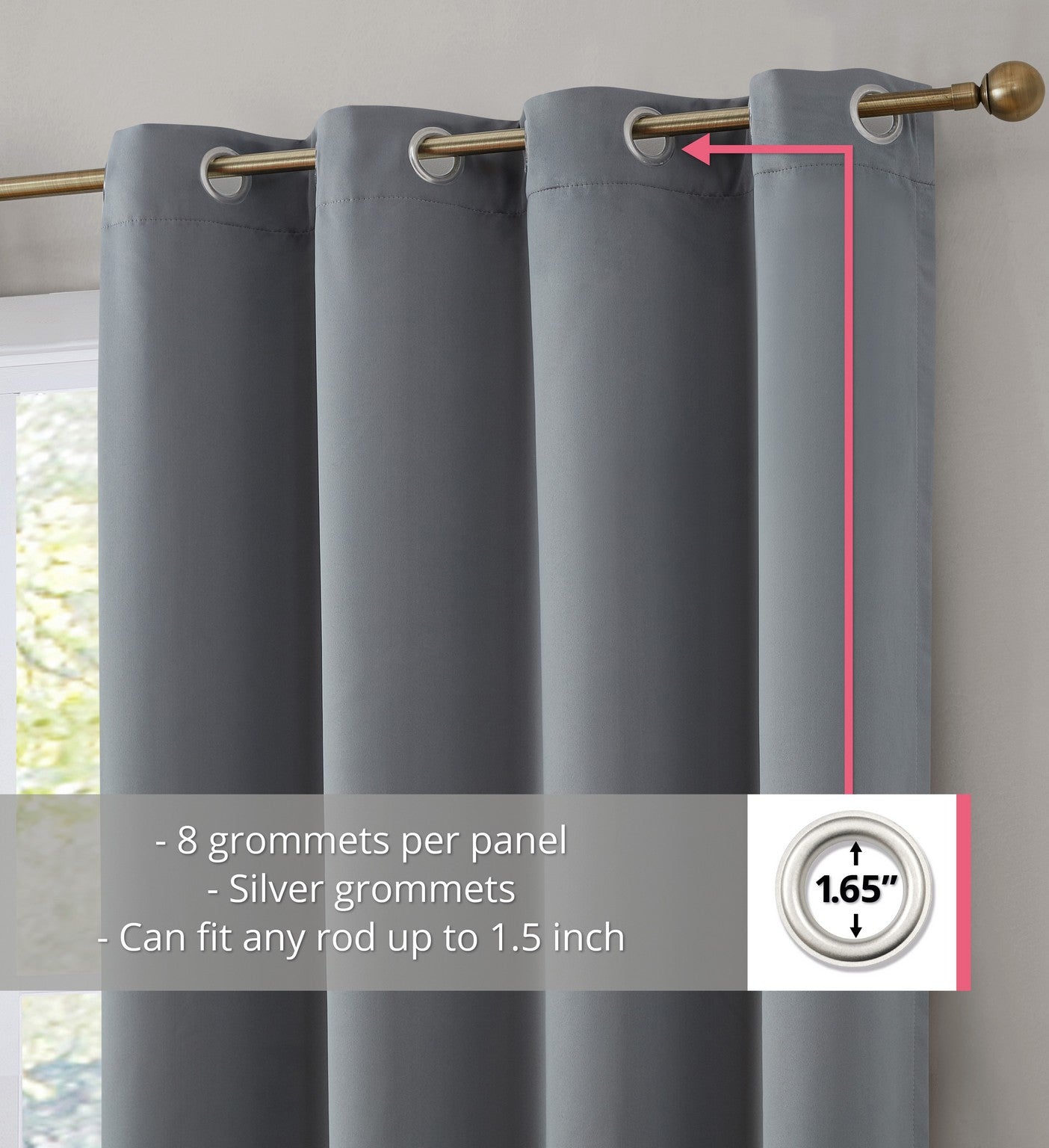 Dakota 100% Blackout Grommet Curtains Sale