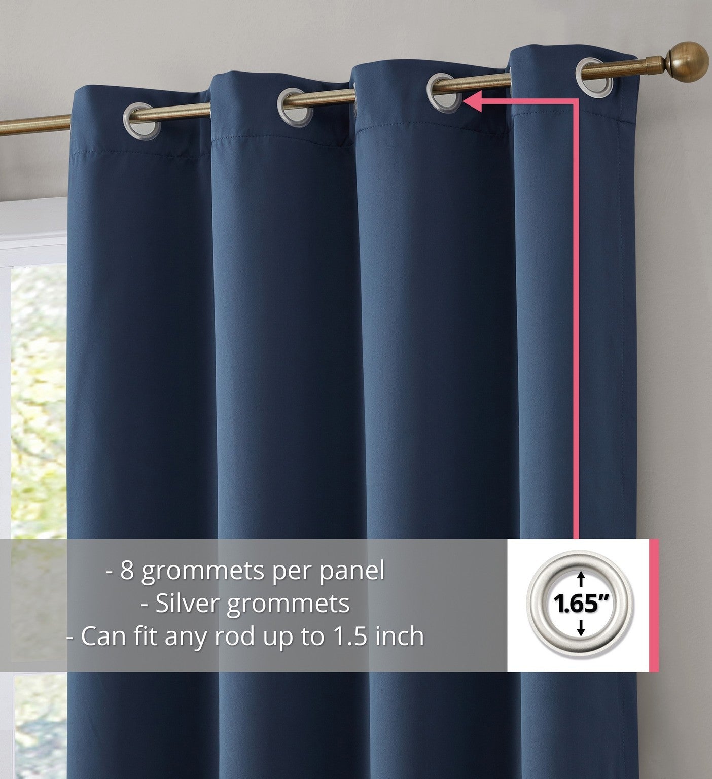 Dakota 100% Blackout Grommet Curtains Sale