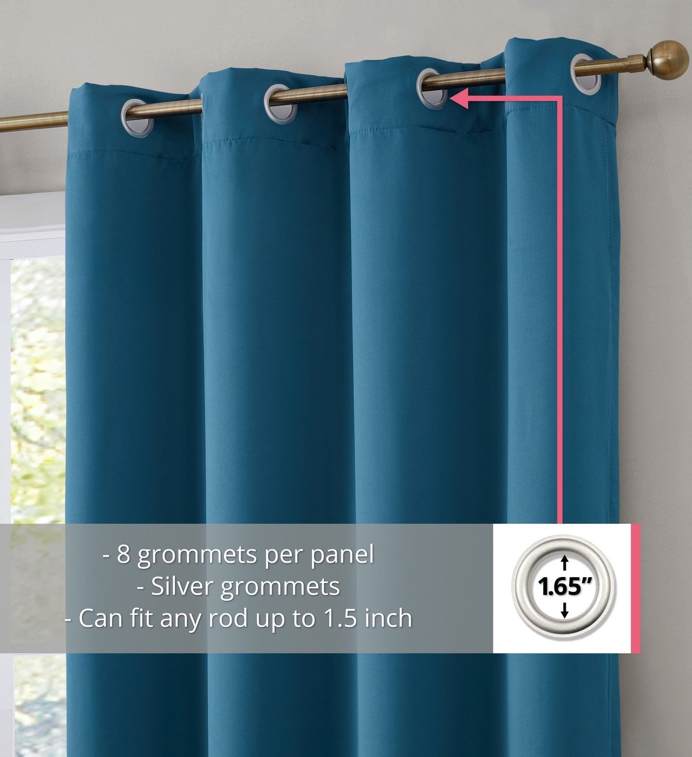 Dakota 100% Blackout Grommet Curtains Sale