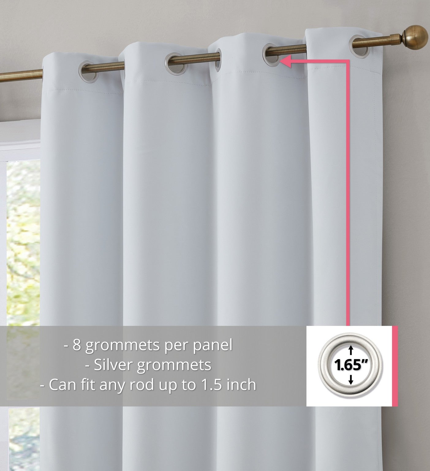Dakota 100% Blackout Grommet Curtains Sale
