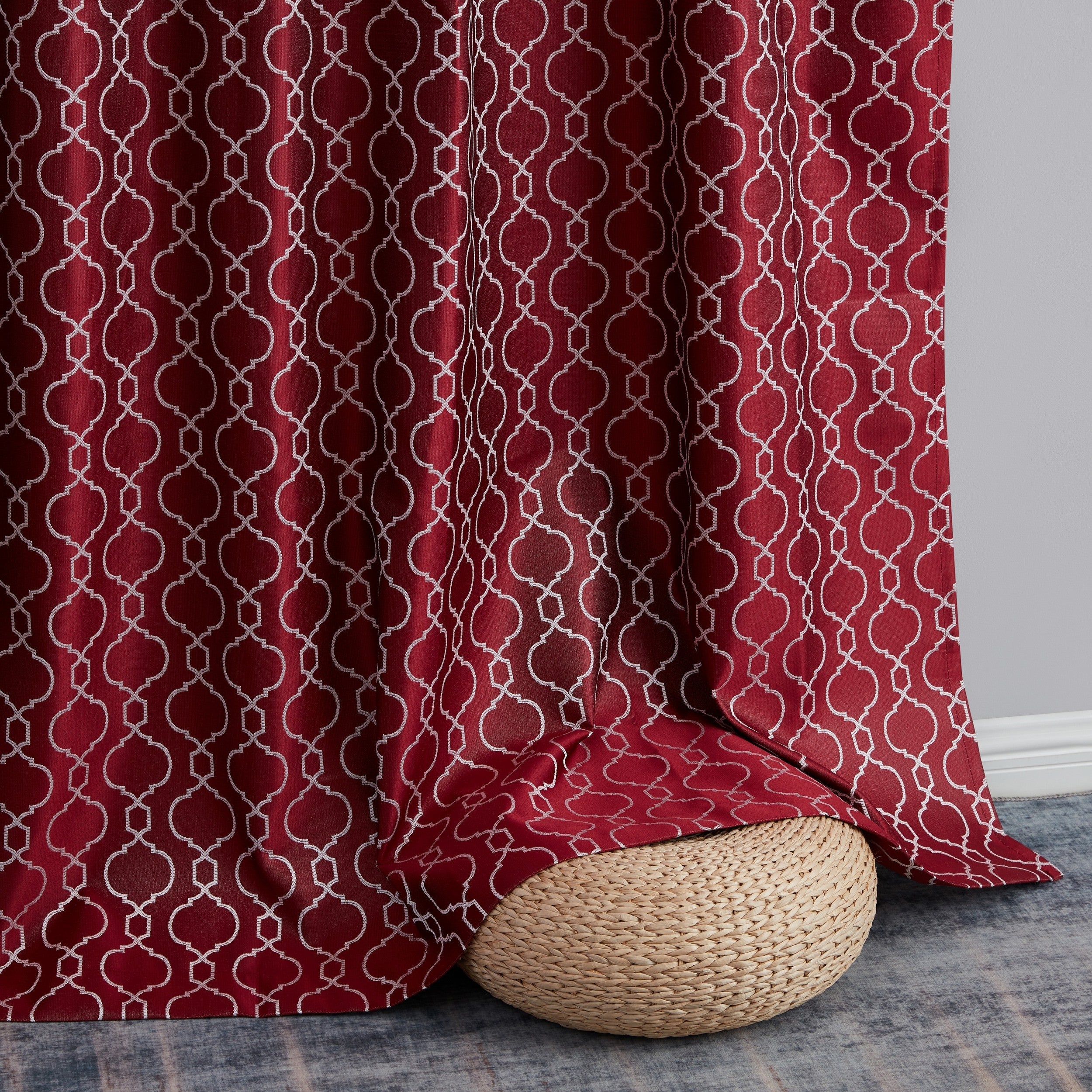 Franklin Moroccan Trellis 100% Blackout Back Tab Curtain Panels