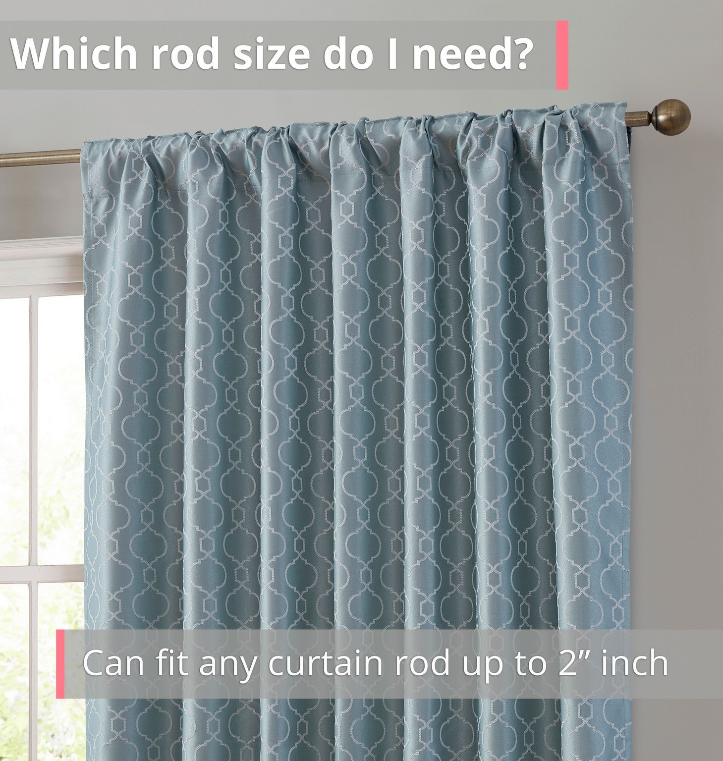 Franklin Moroccan Trellis 100% Blackout Back Tab Curtain Panels