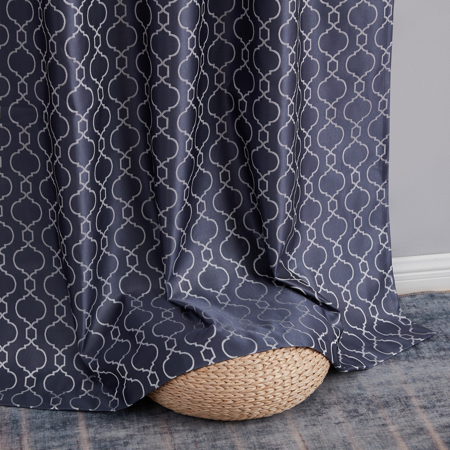 Franklin Moroccan Trellis 100% Blackout Back Tab Curtain Panels