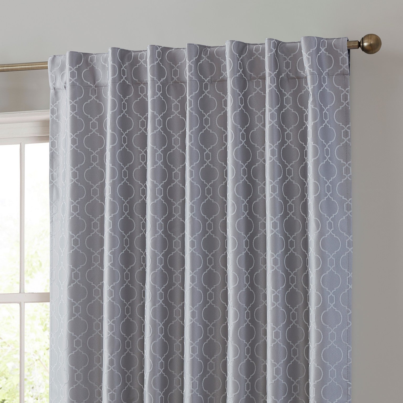 Franklin Moroccan Trellis 100% Blackout Back Tab Curtain Panels