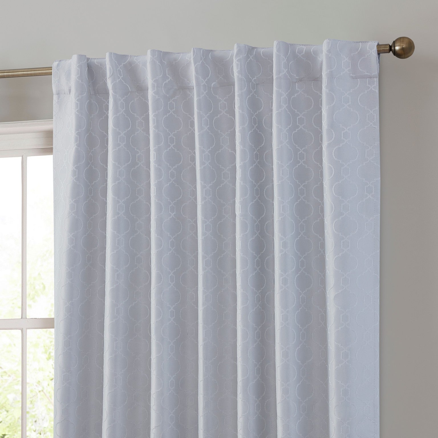 Franklin Moroccan Trellis 100% Blackout Back Tab Curtain Panels