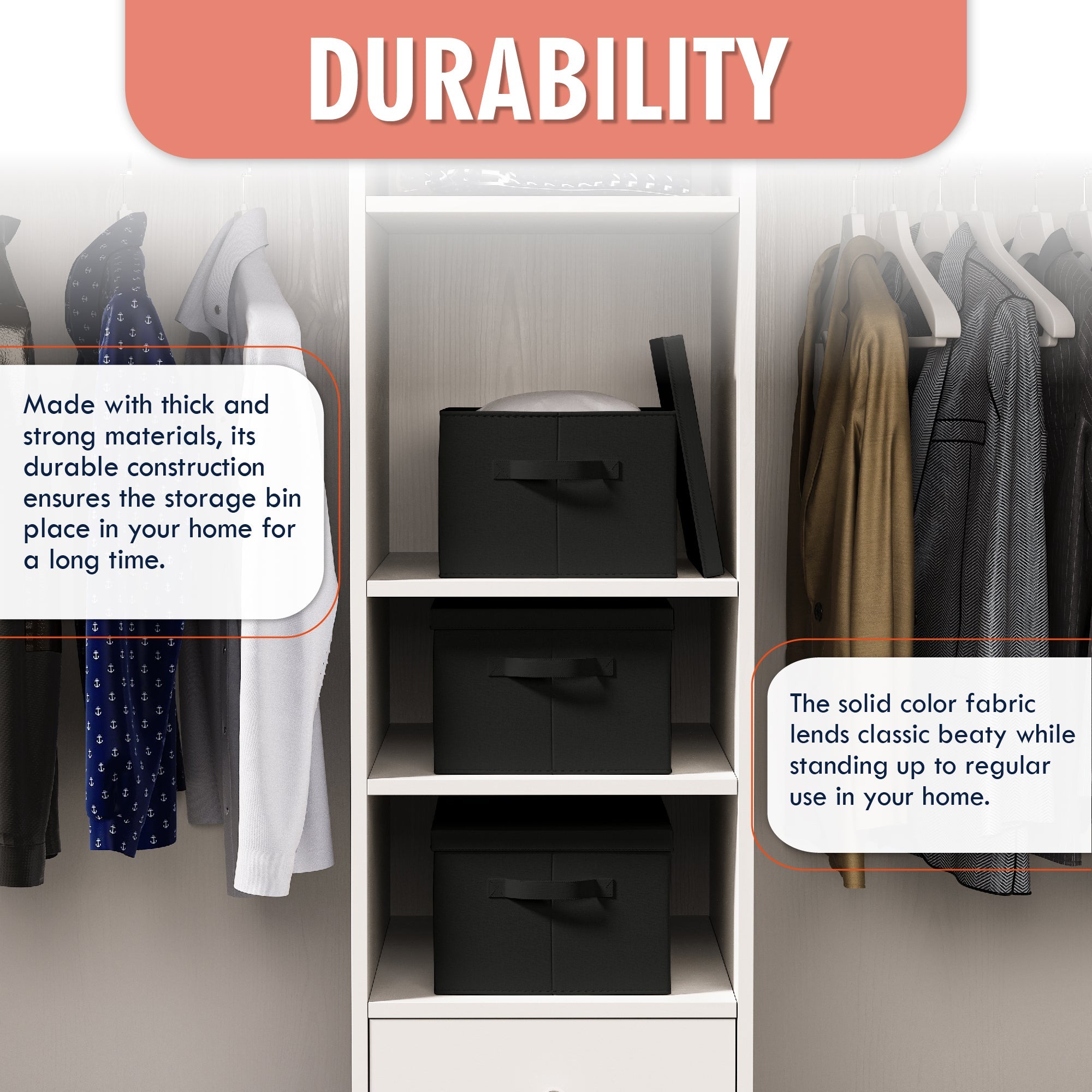 Storage Bin w/ Handles and Lid (3 Pack)