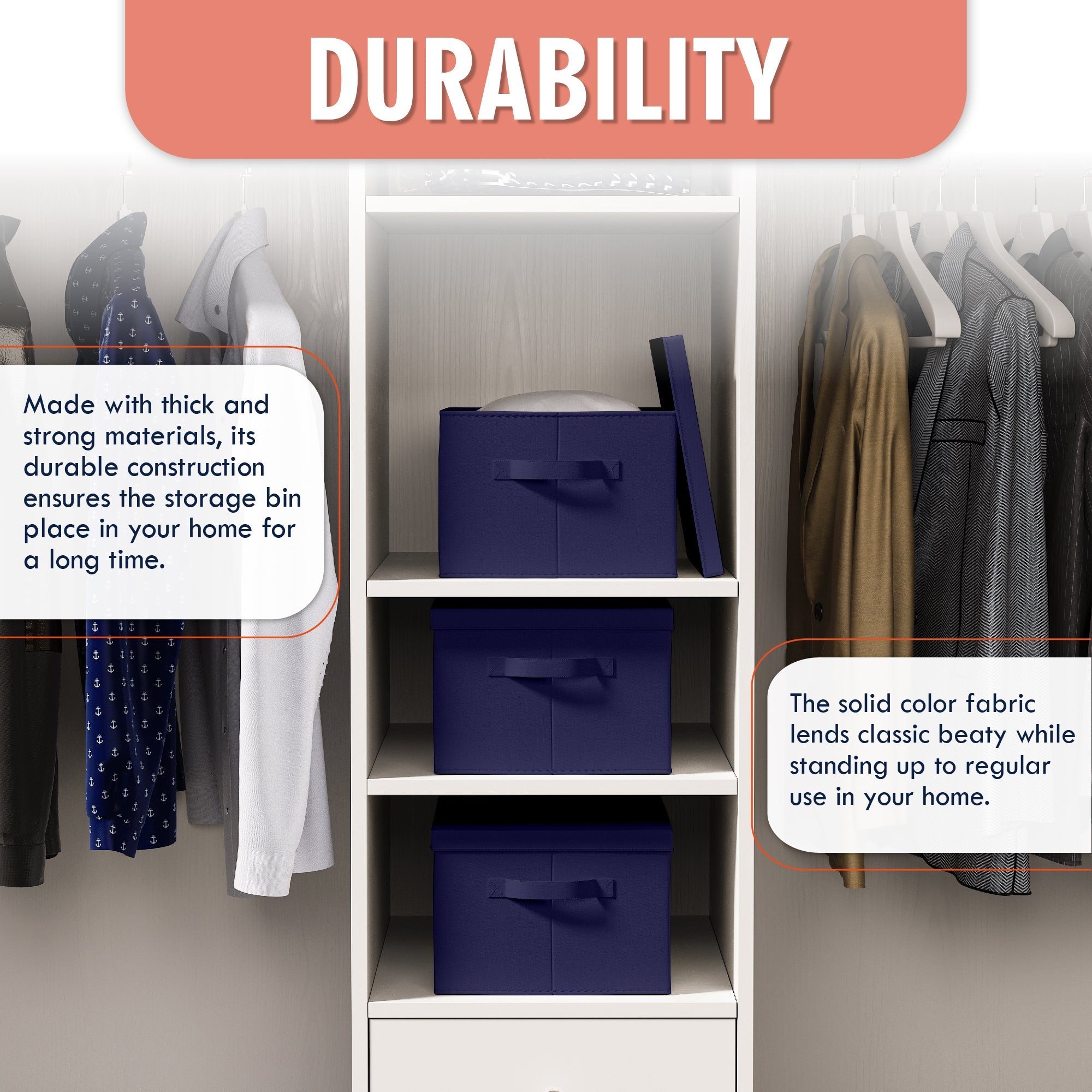 Storage Bin w/ Handles and Lid (3 Pack)