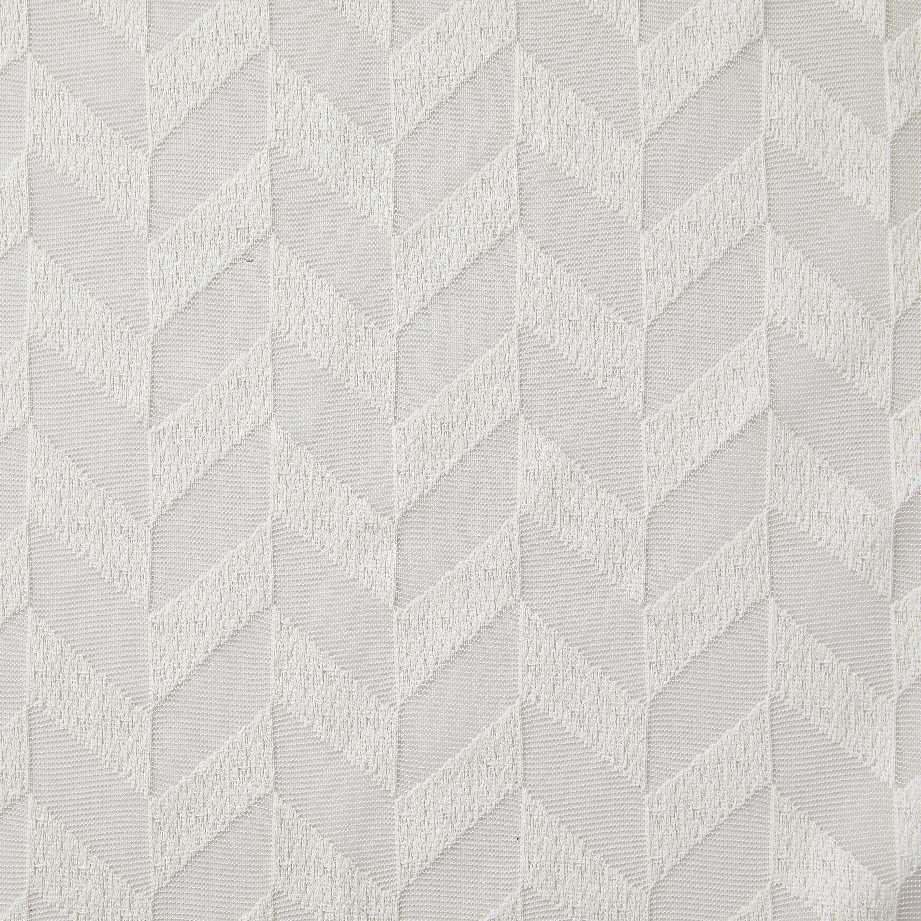 Herringbone Lace Sheer Rod Pocket Cafe Tiers