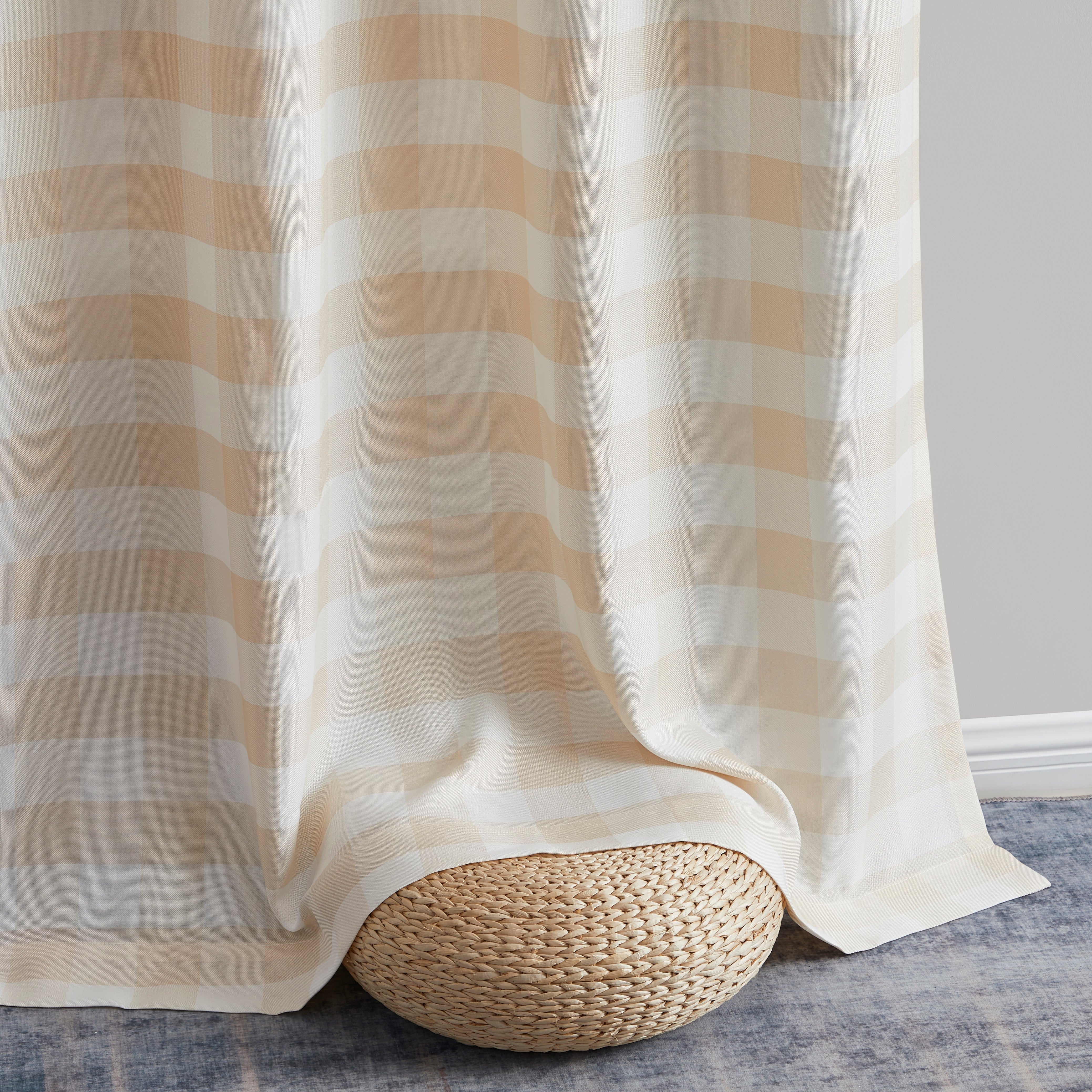Hilltop Buffalo Check Textured Grommet Curtain Panels