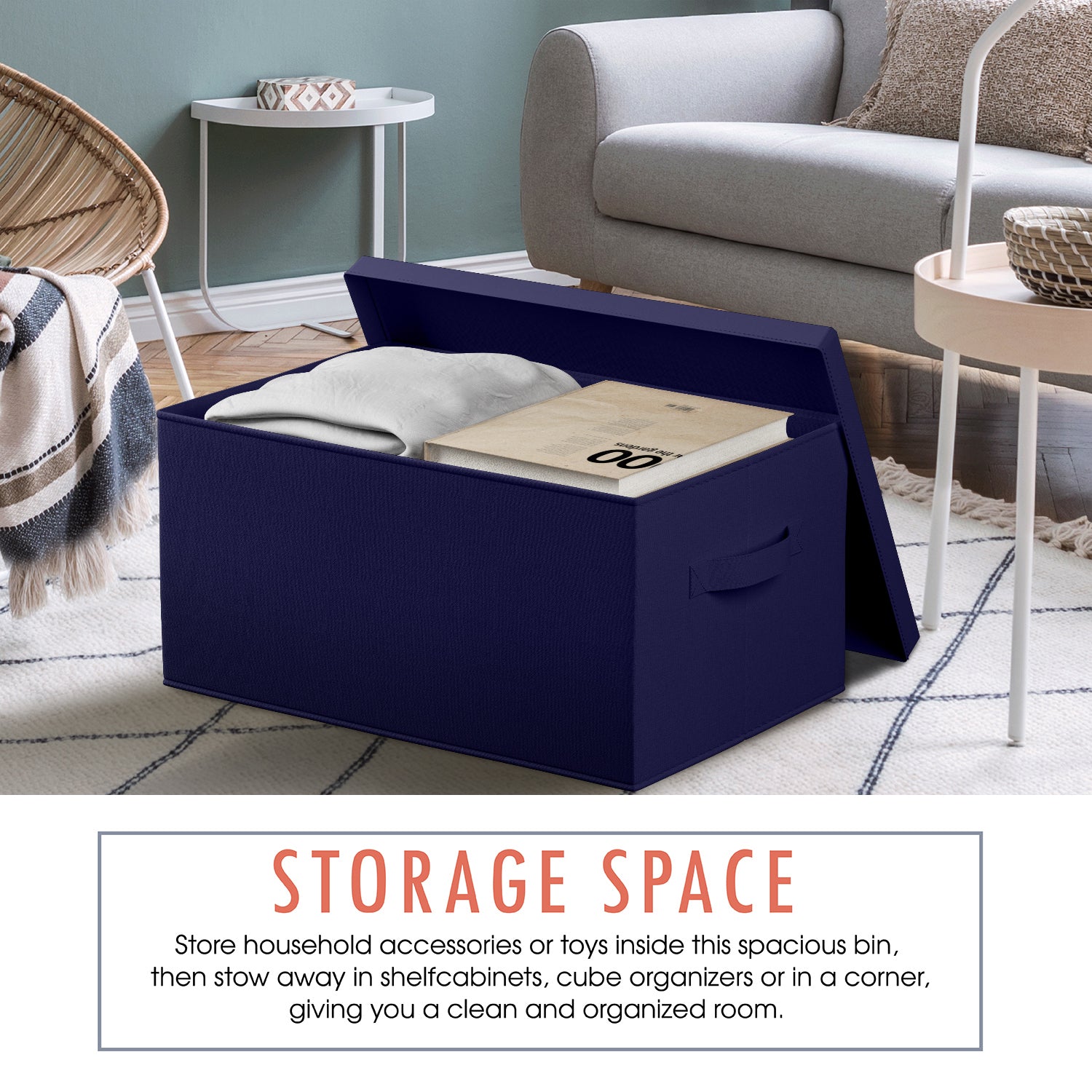 Storage Bin w/ Handles and Lid (3 Pack)