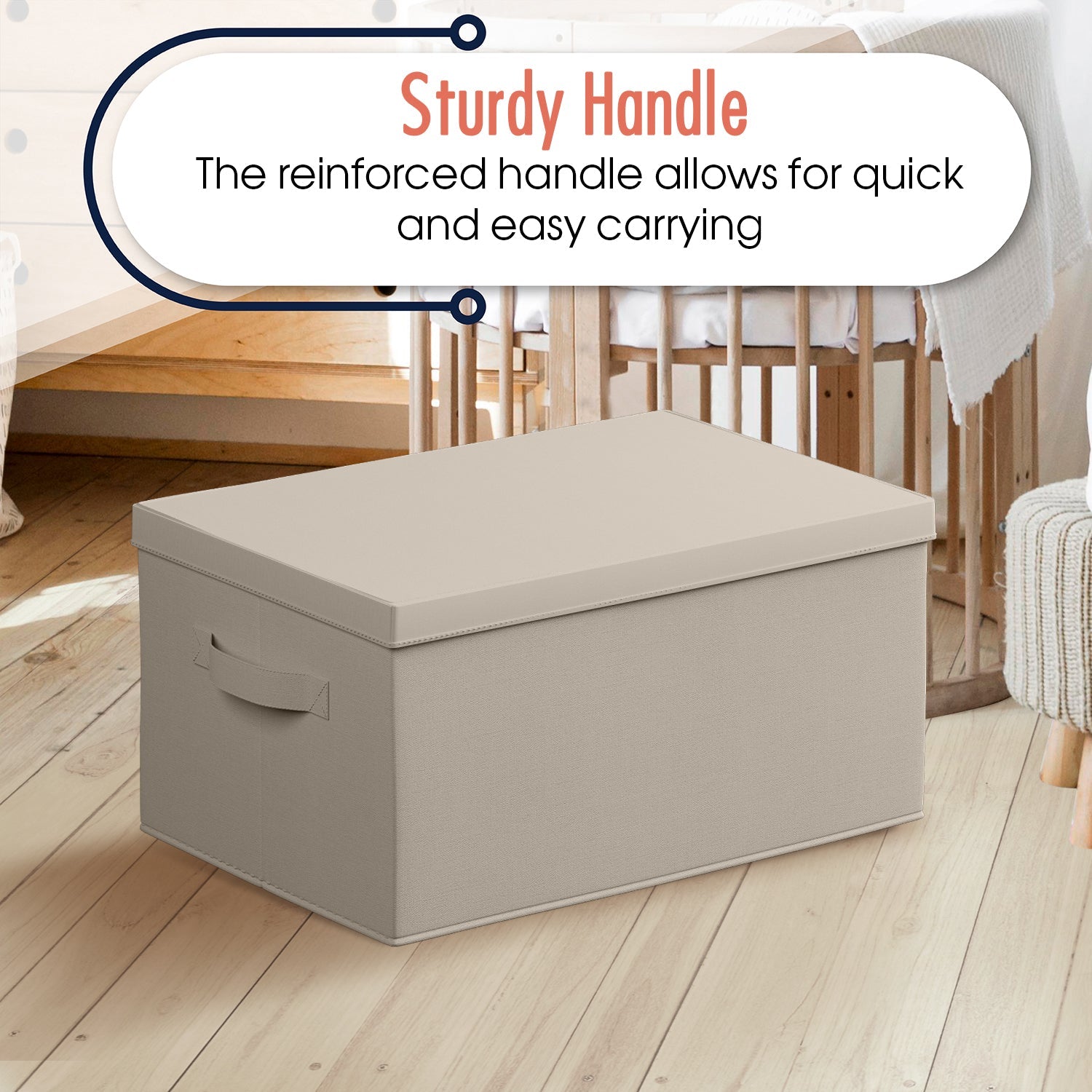 Storage Bin w/ Handles and Lid (3 Pack)