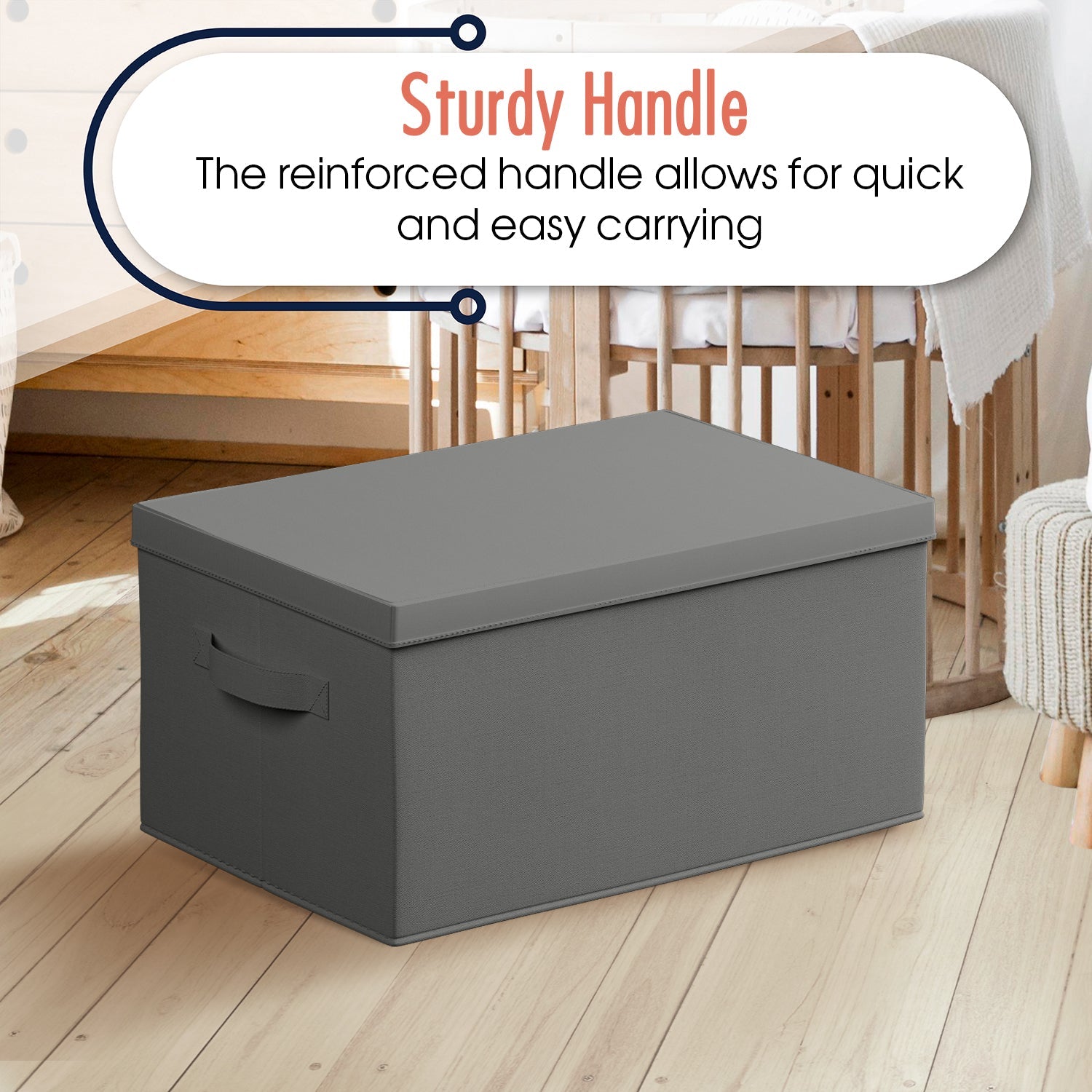 Storage Bin w/ Handles and Lid (3 Pack)