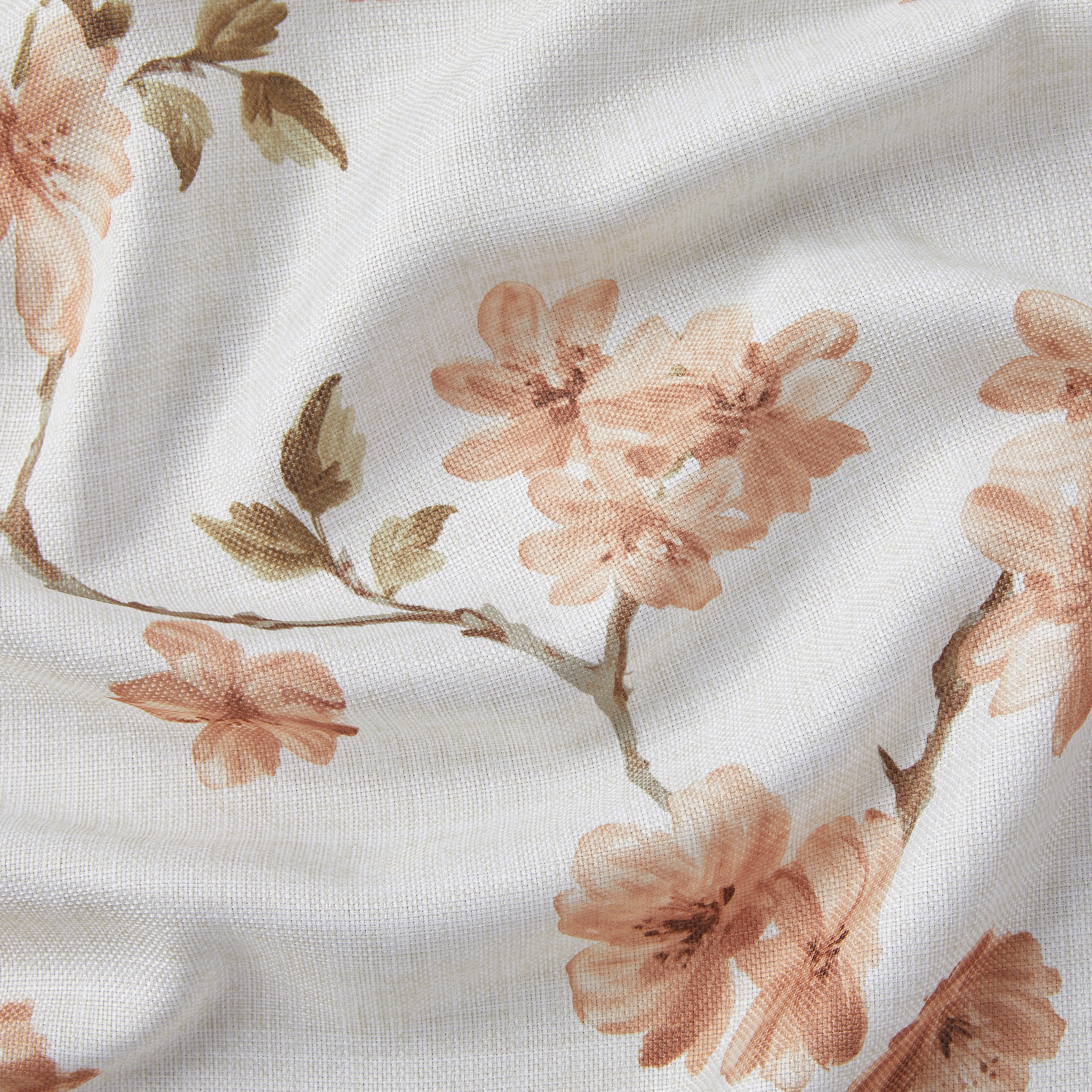 Jade Floral Textured Sheer Grommet Curtain Panels