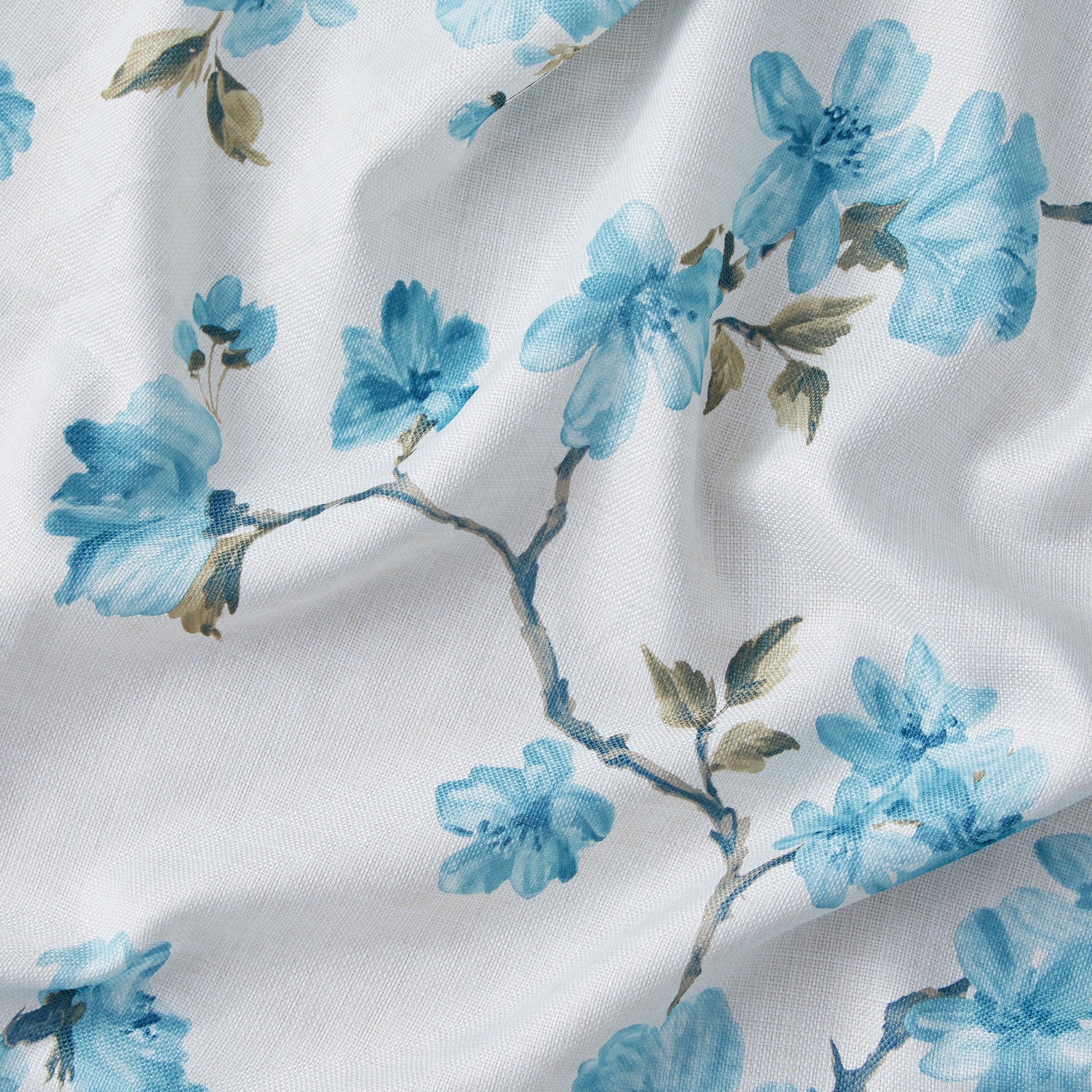 Jade Floral Textured Sheer Grommet Curtain Panels