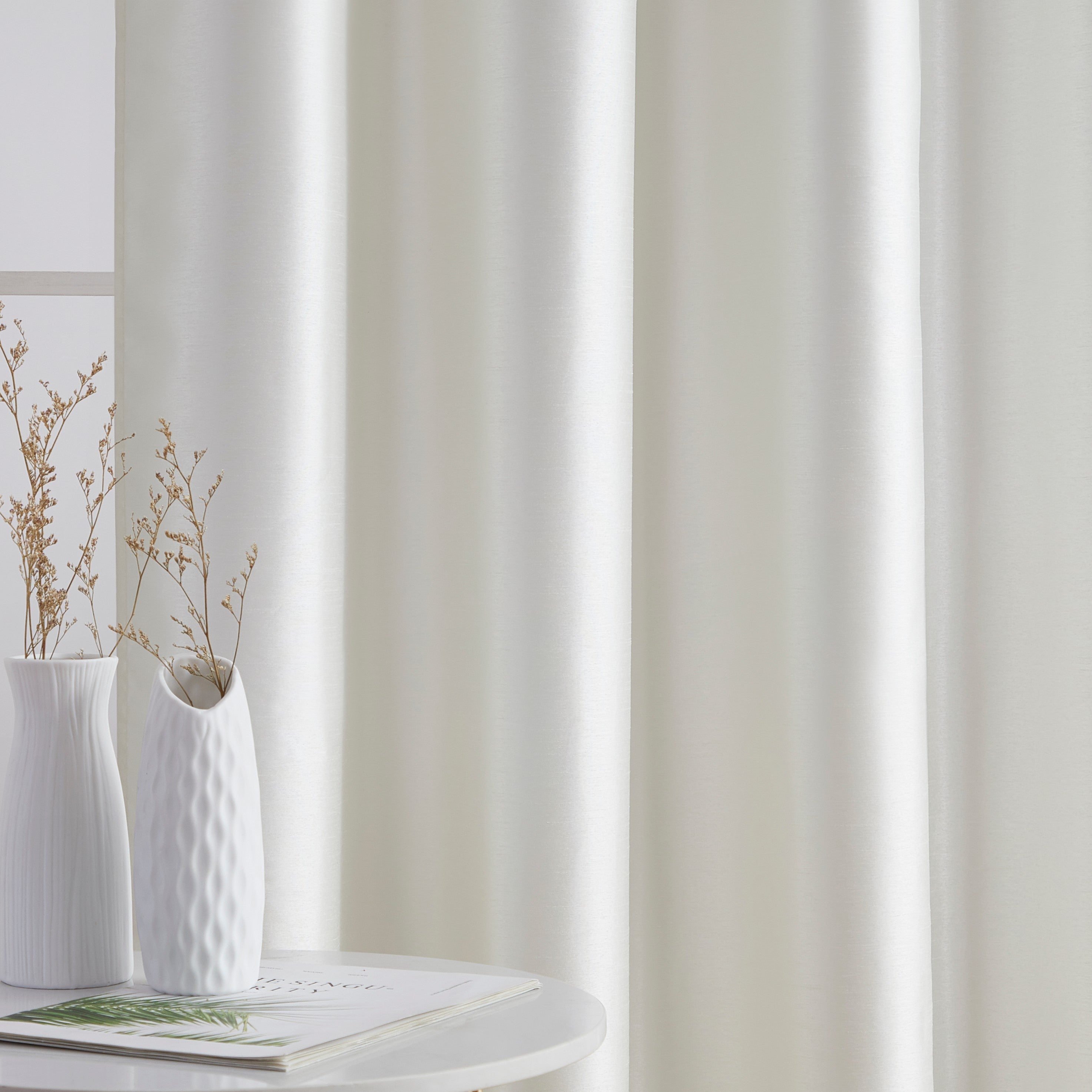 Jefferson Faux Silk Grommet Curtain Panels