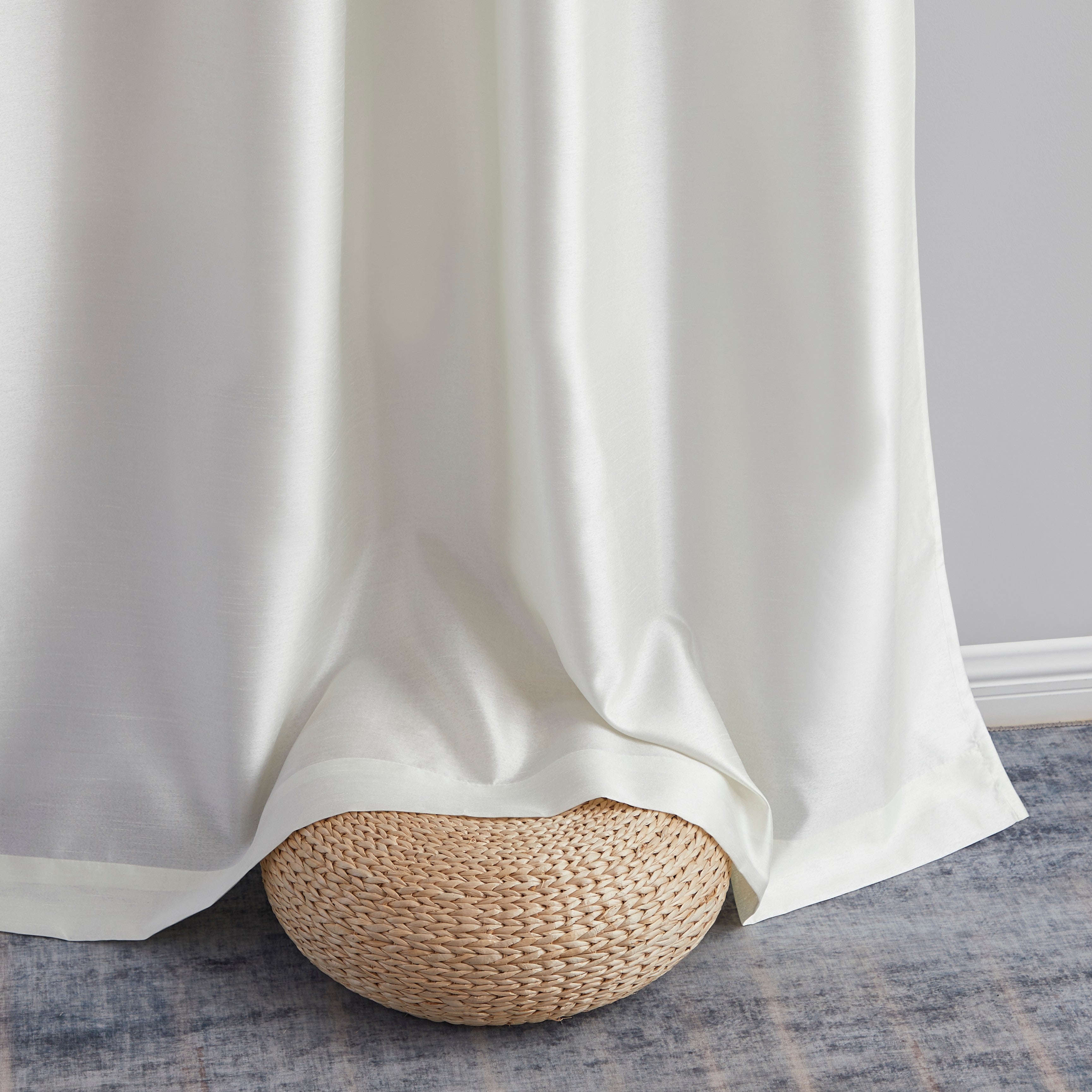 Jefferson Faux Silk Grommet Curtain Panels