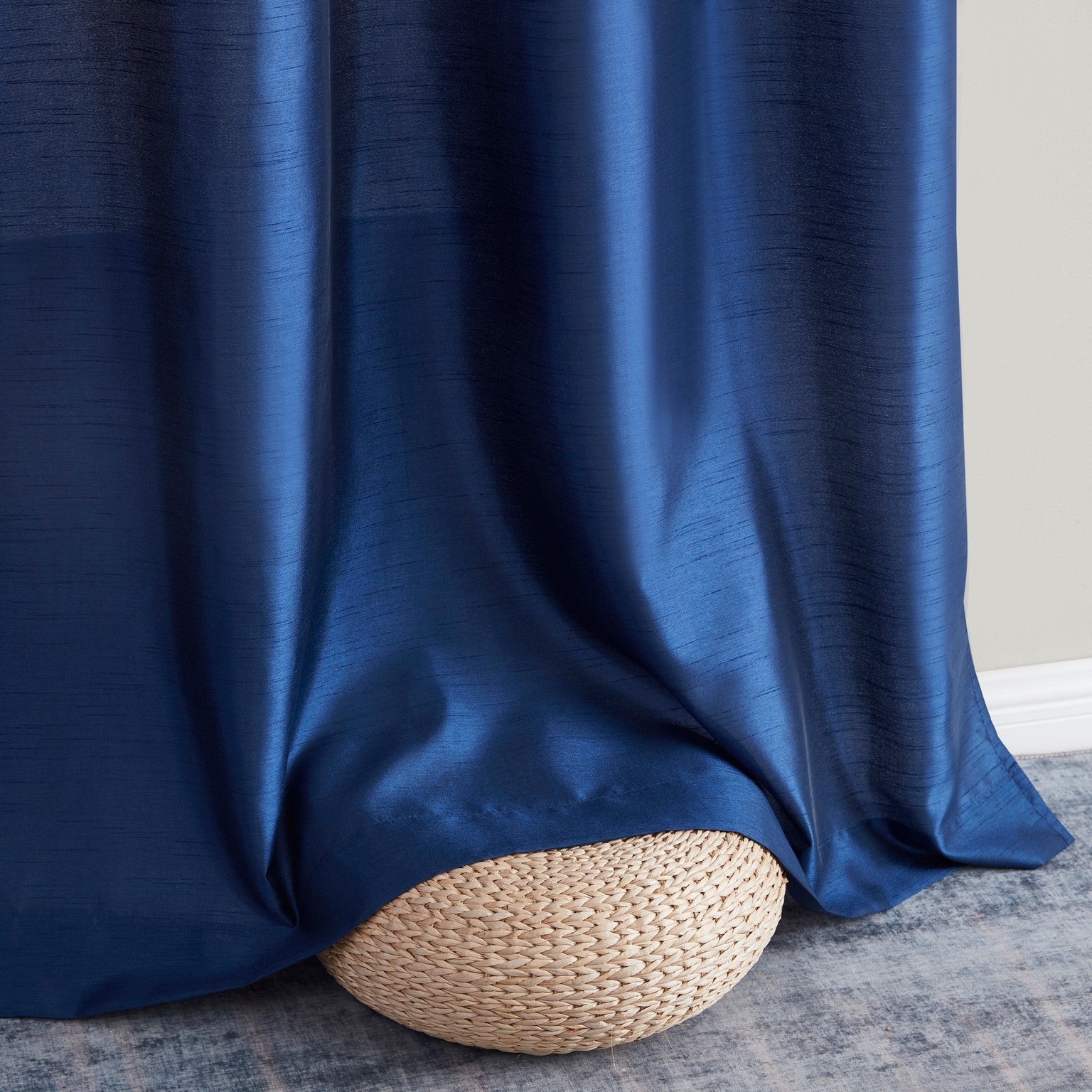 Jefferson Faux Silk Grommet Curtain Panels