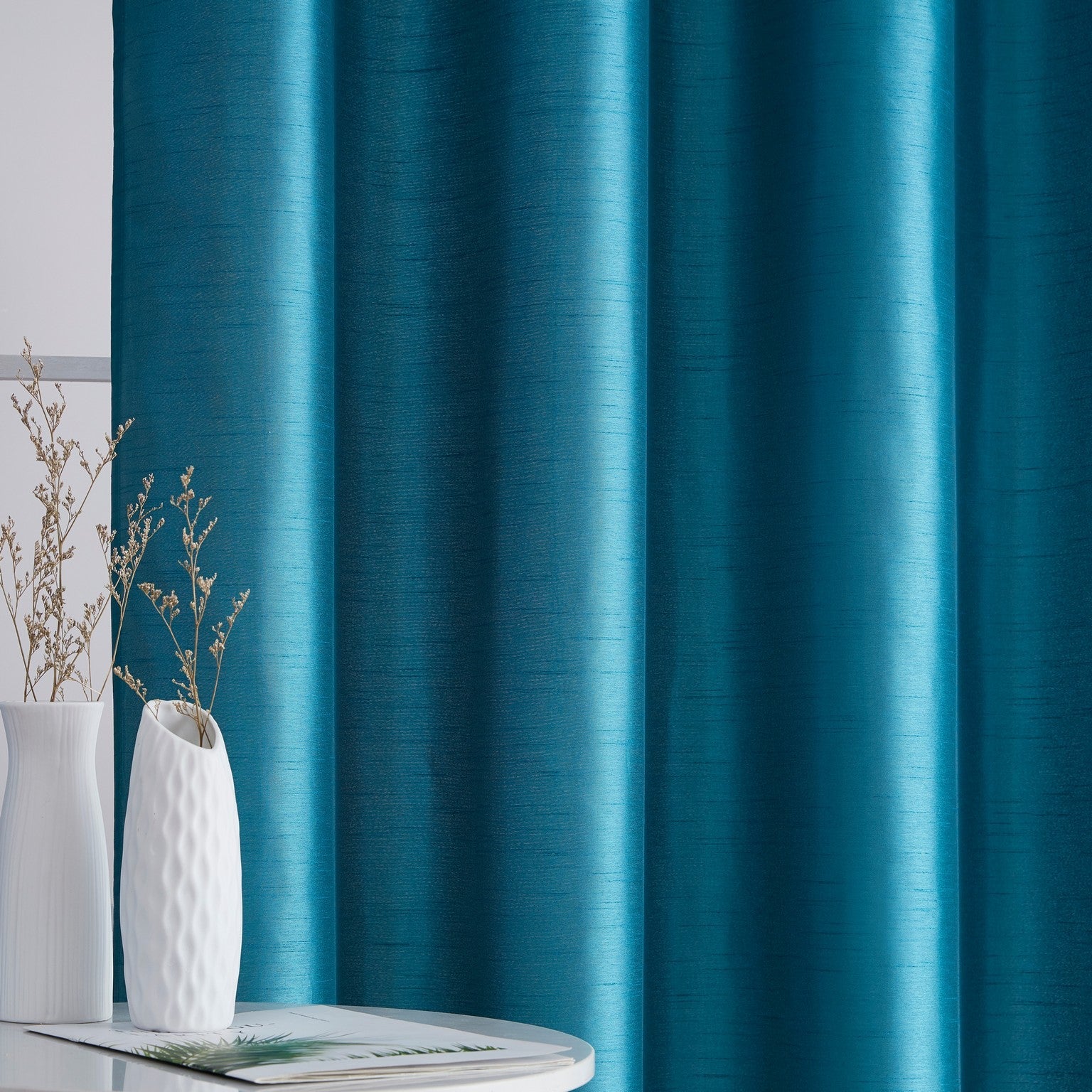 Jefferson Faux Silk Grommet Curtain Panels