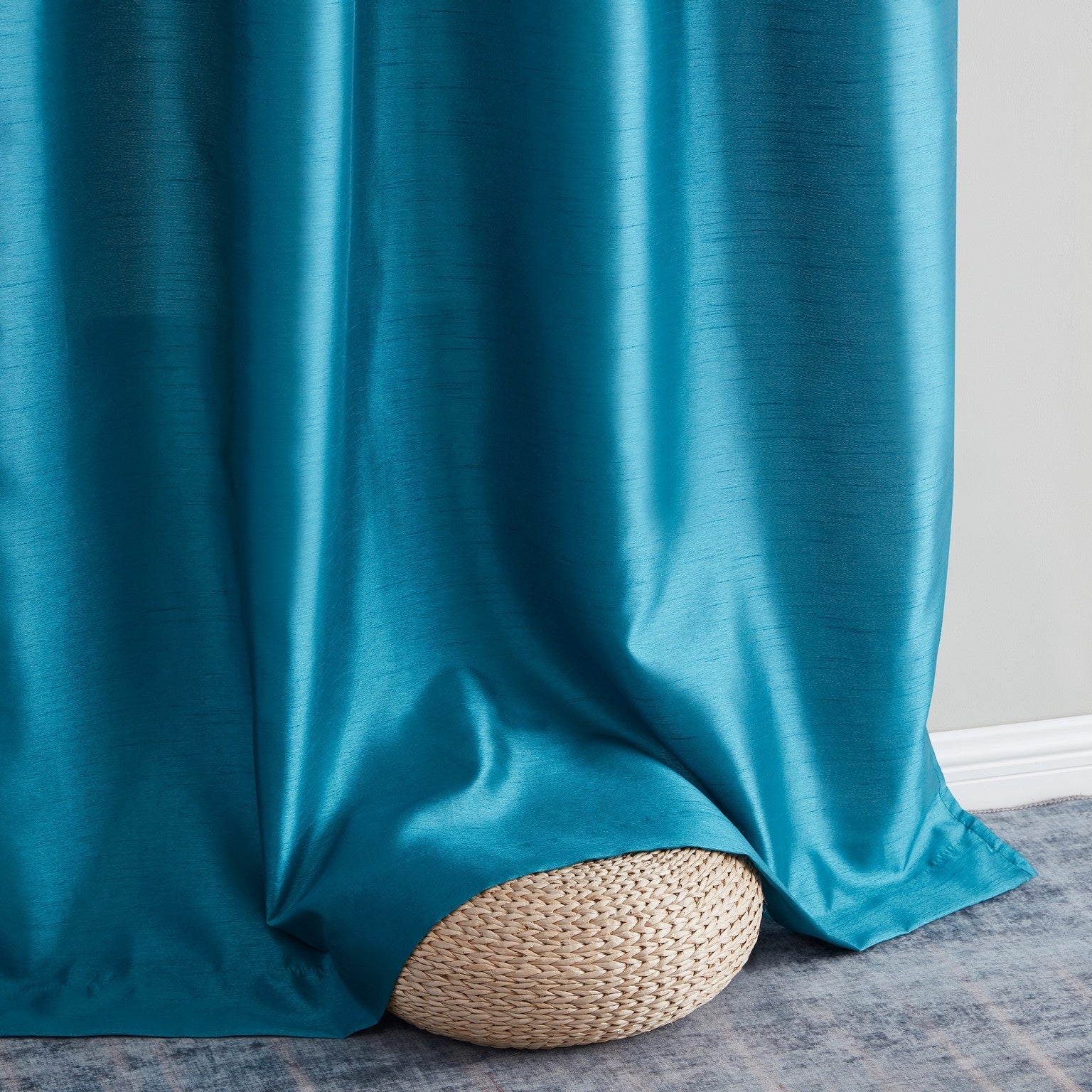 Jefferson Faux Silk Grommet Curtain Panels