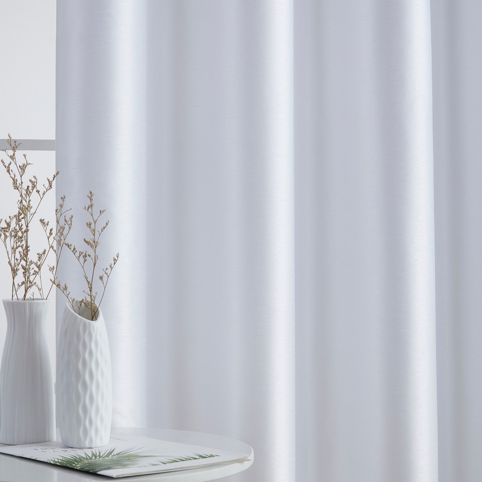 Jefferson Faux Silk Grommet Curtain Panels