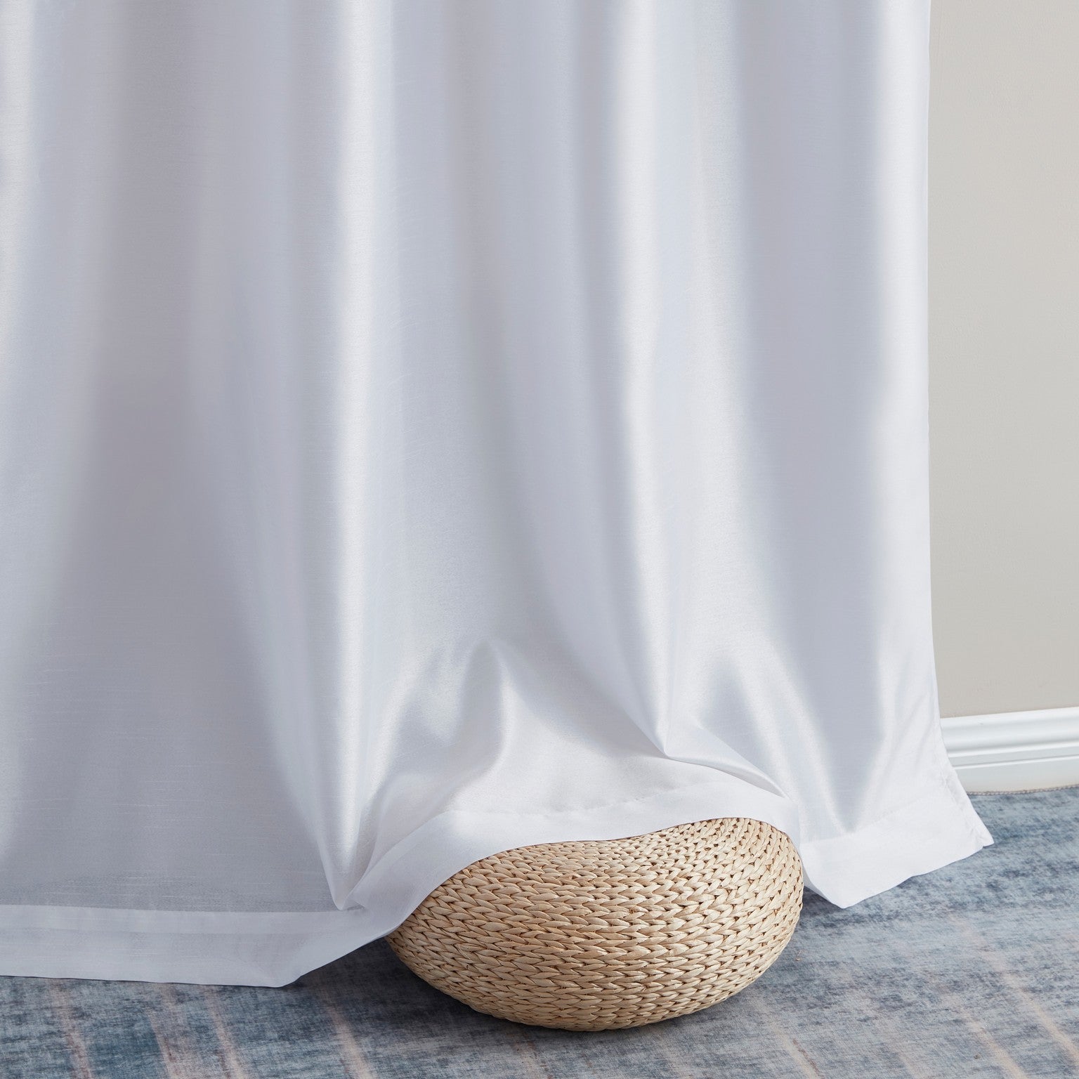 Jefferson Faux Silk Grommet Curtain Panels