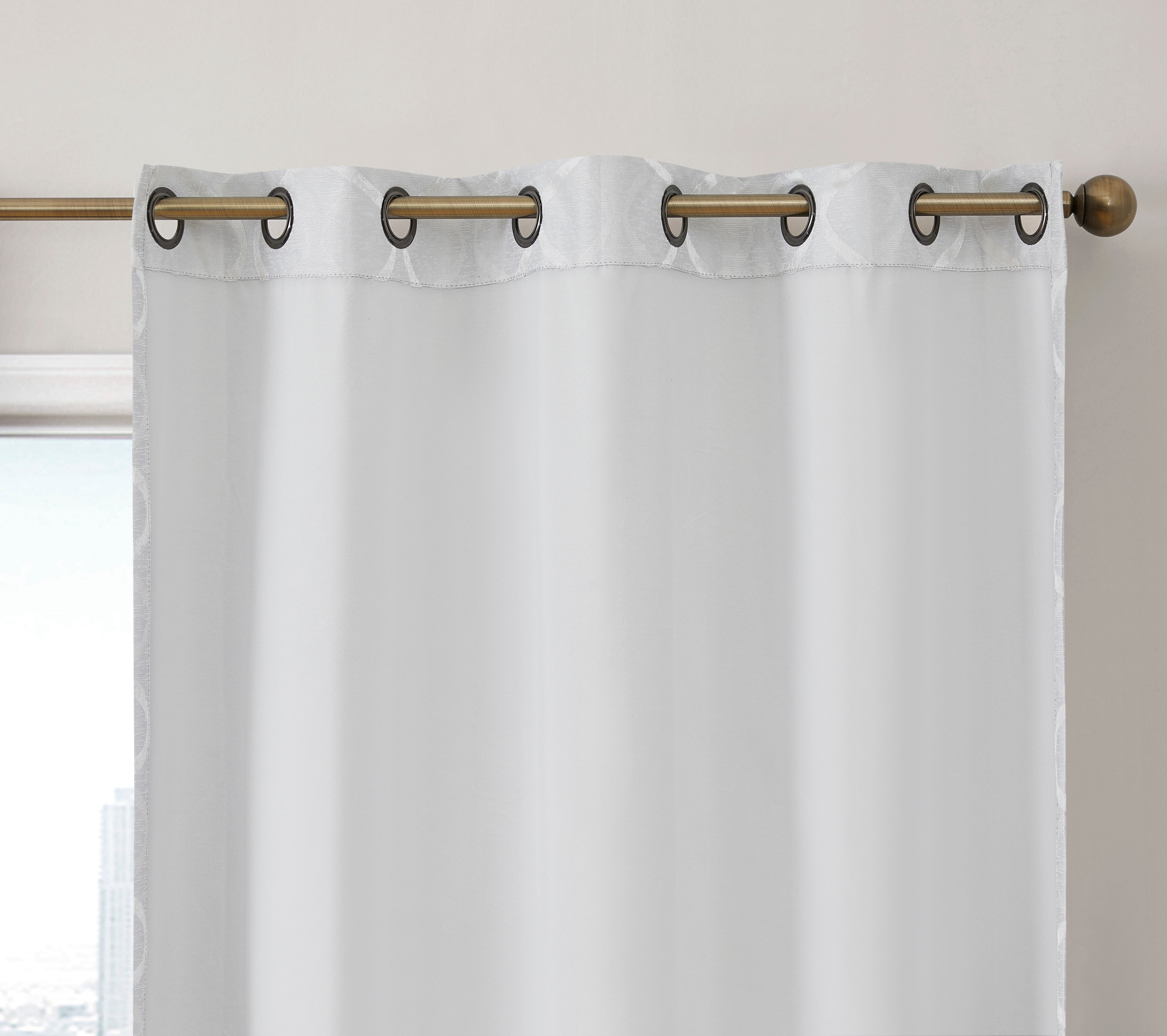 Lattice Flocked 100% Blackout Grommet Patio Door Panel