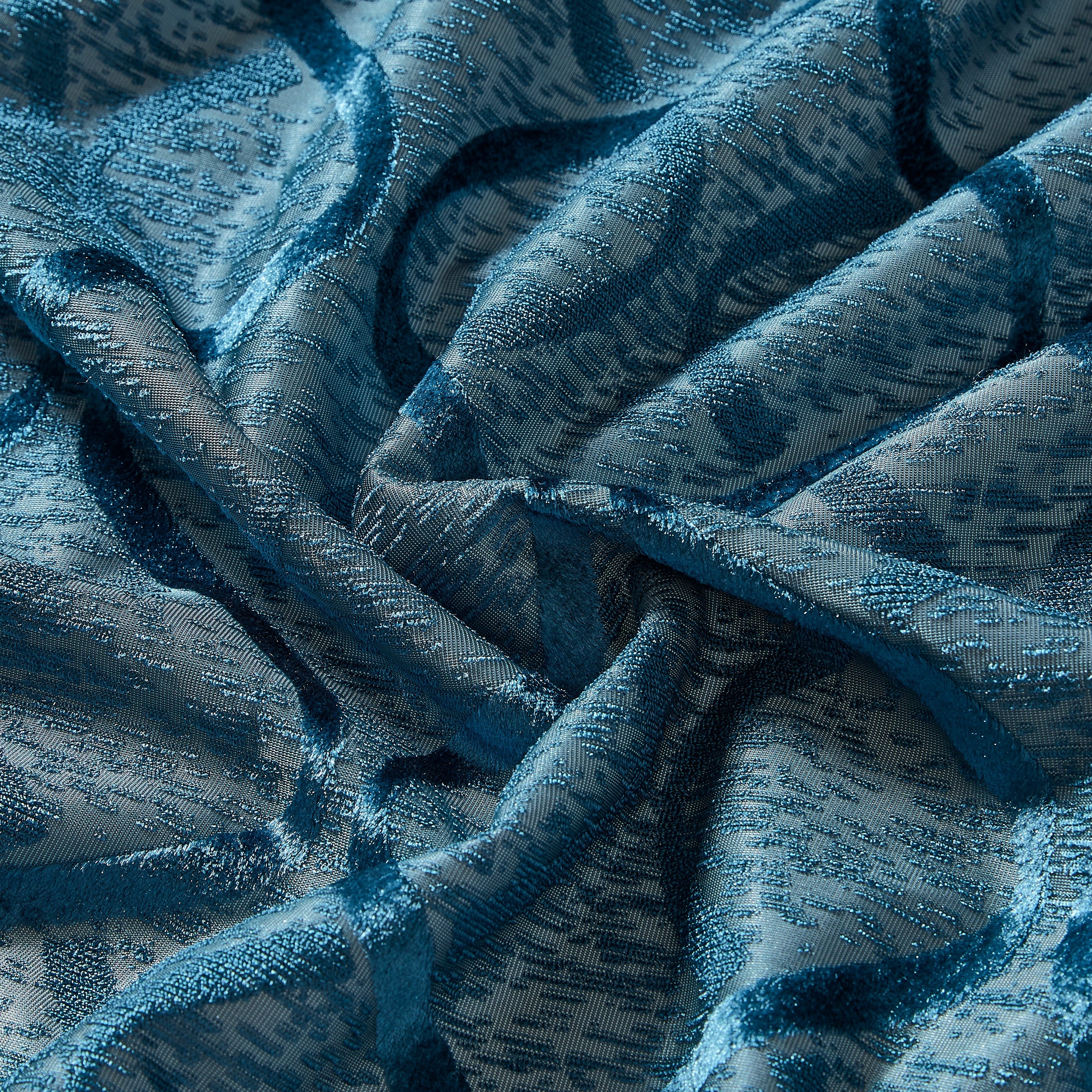 Versailles Lattice Flocked 100% Blackout Grommet Curtain Panels